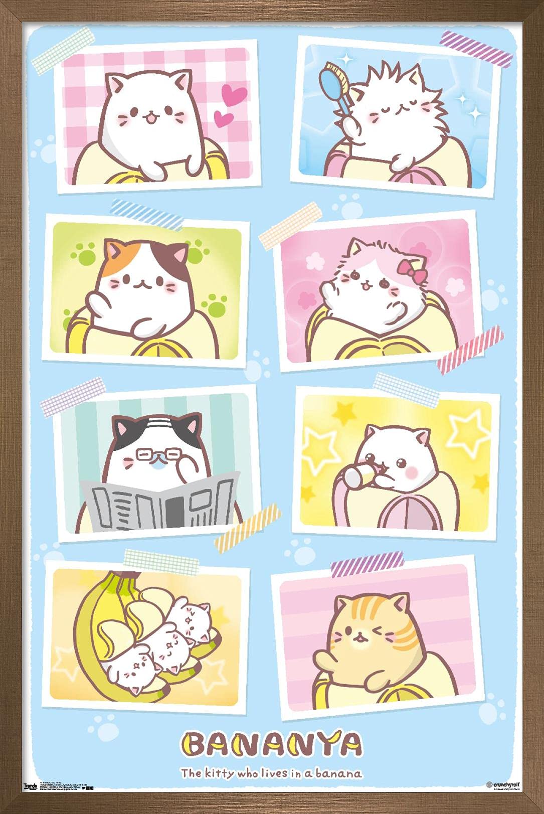 Trends International Bananya - Grid Wall Poster, 14.725'' X 22.375'', Bronze Framed Version