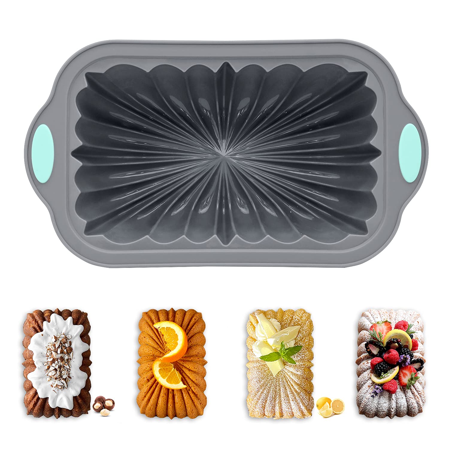 Chicrinum Silicone Bread Loaf Pan, Non-Stick Food Grade Silicone Baking Mold, Meatloaf Pan With Metal Reinforced Frame More Stre