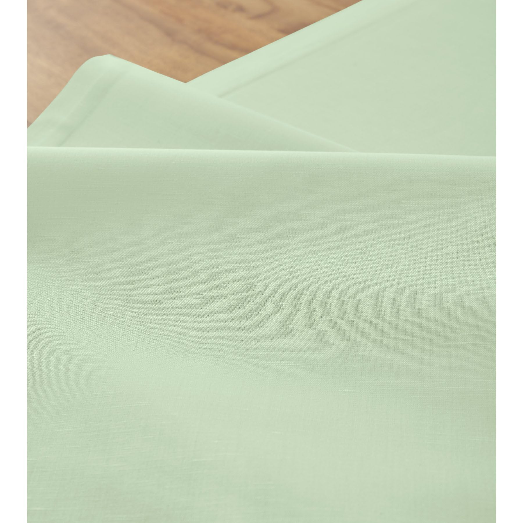 Solino Home Aqua Table Runner 90 Inches Long - Cotton Linen Table Runner 14 X 90 Inch - Machine Washable Dining Table Runner For