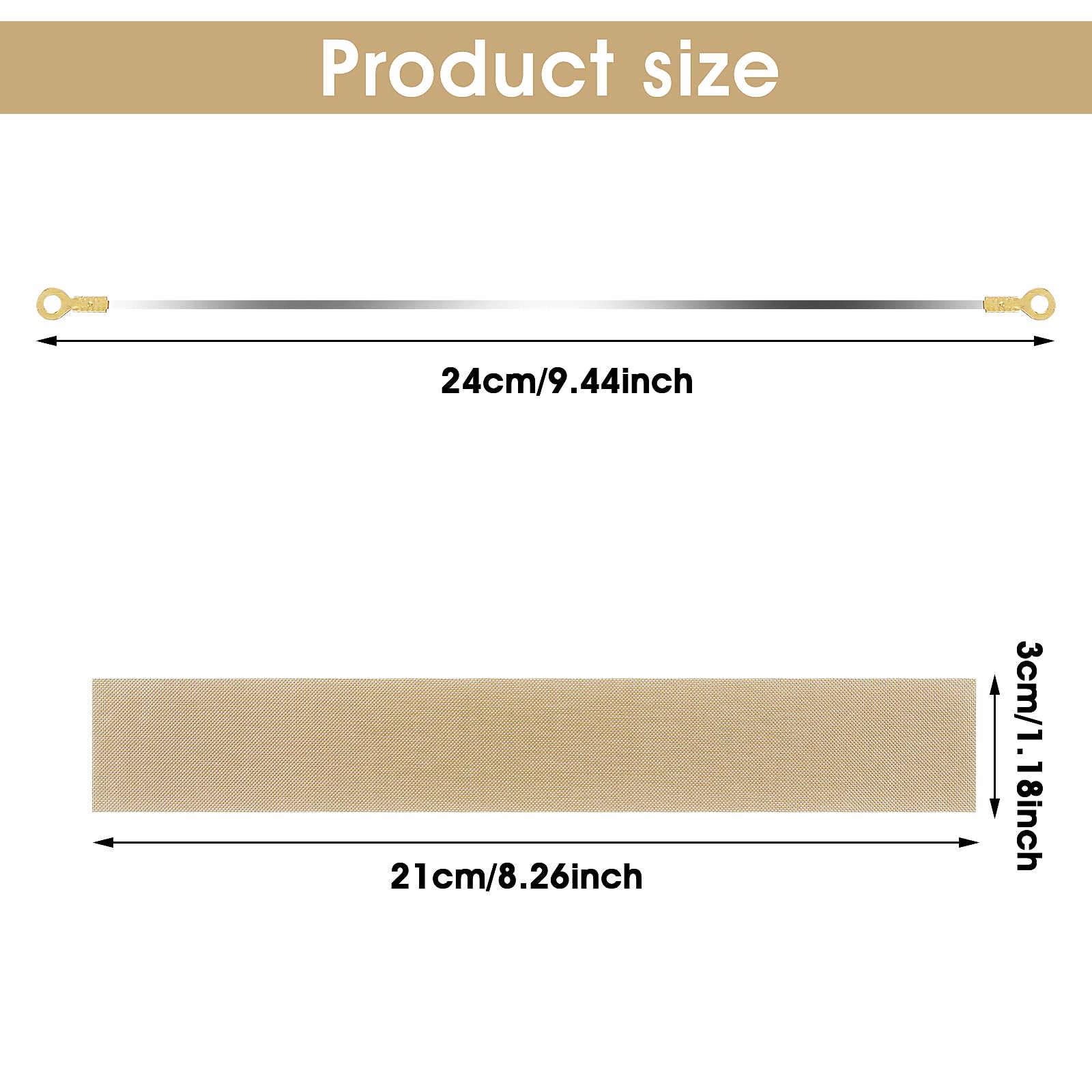 10 Pieces Impulse Sealer Replacement Parts 8 Inch Heat Seal Strips Replacement Element Grip Impulse Sealer Heating Element Servi