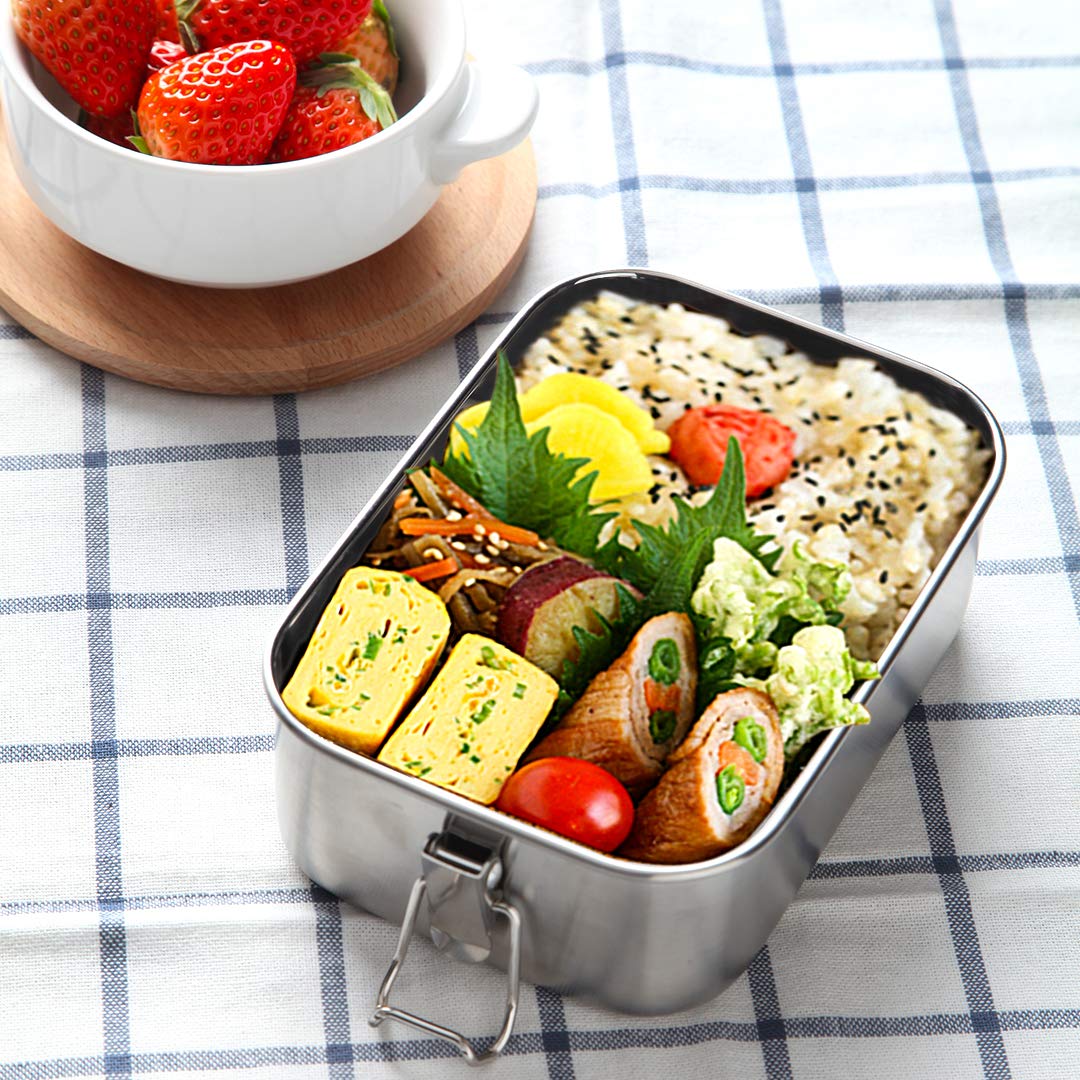 G.a HOMEFAVOR Bento Lunch Box  Stainless Steel Lunch Containers Leakproof  Metal Lunch Containers for Adults  800ML  Dishwasher Safe  BPA Free