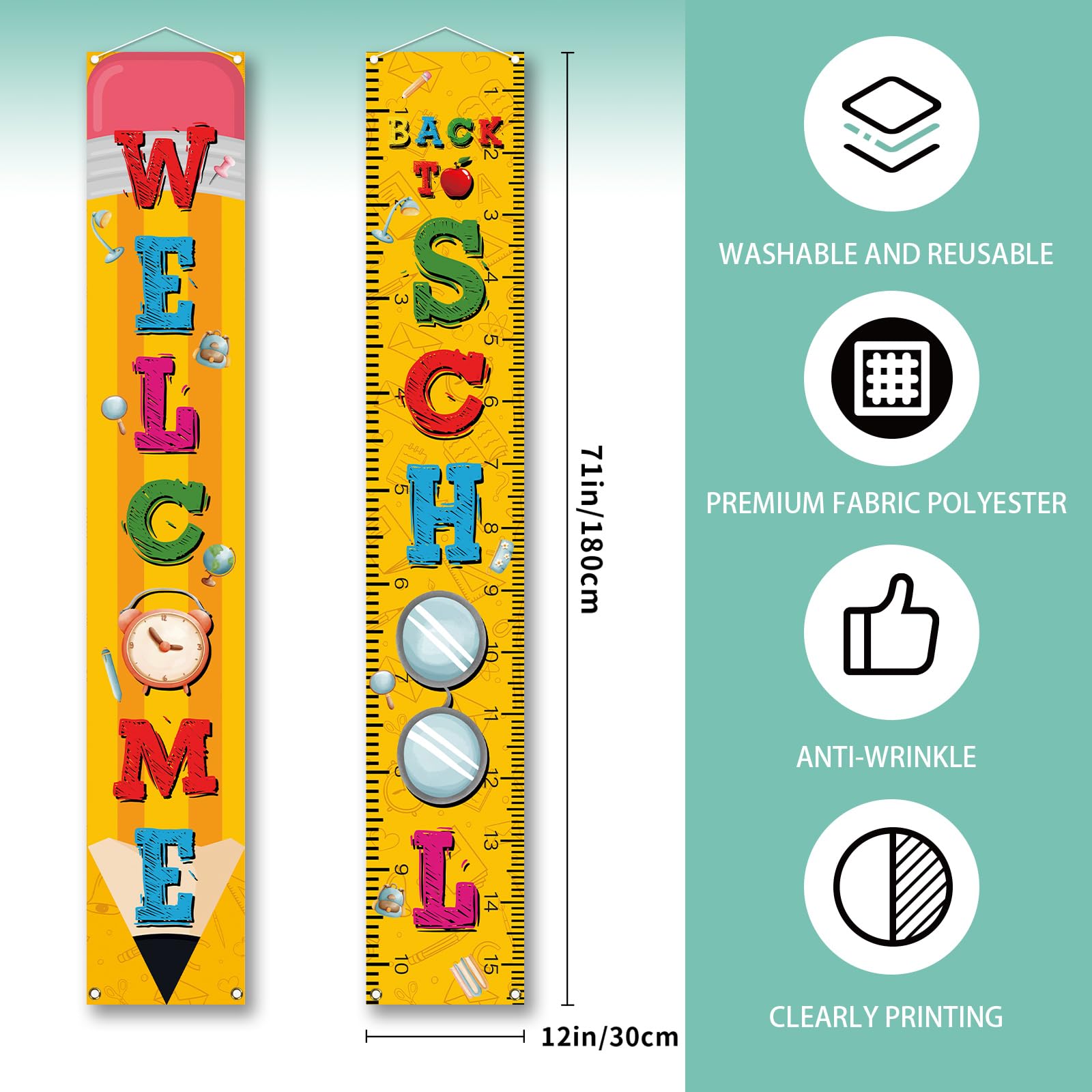 Welcome Back To School Decorations Outdoor Back To School Porch Sign Banner First 1St Day Of School Decorations And Supplies For
