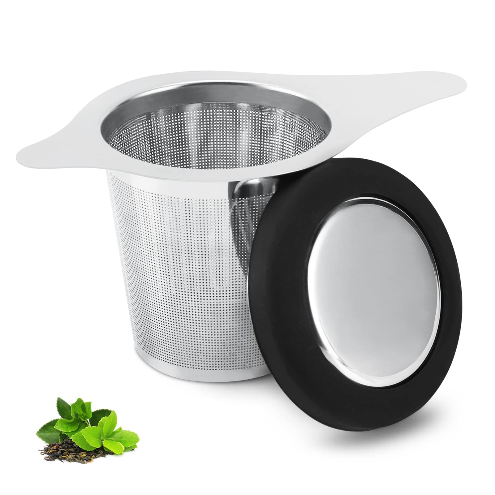 Tea Infuser Basket Stainless Steel Tea Strainer Tea Filter With Small Strainer And Lid Tea Diffuser For Loose Tea Superior Brewi