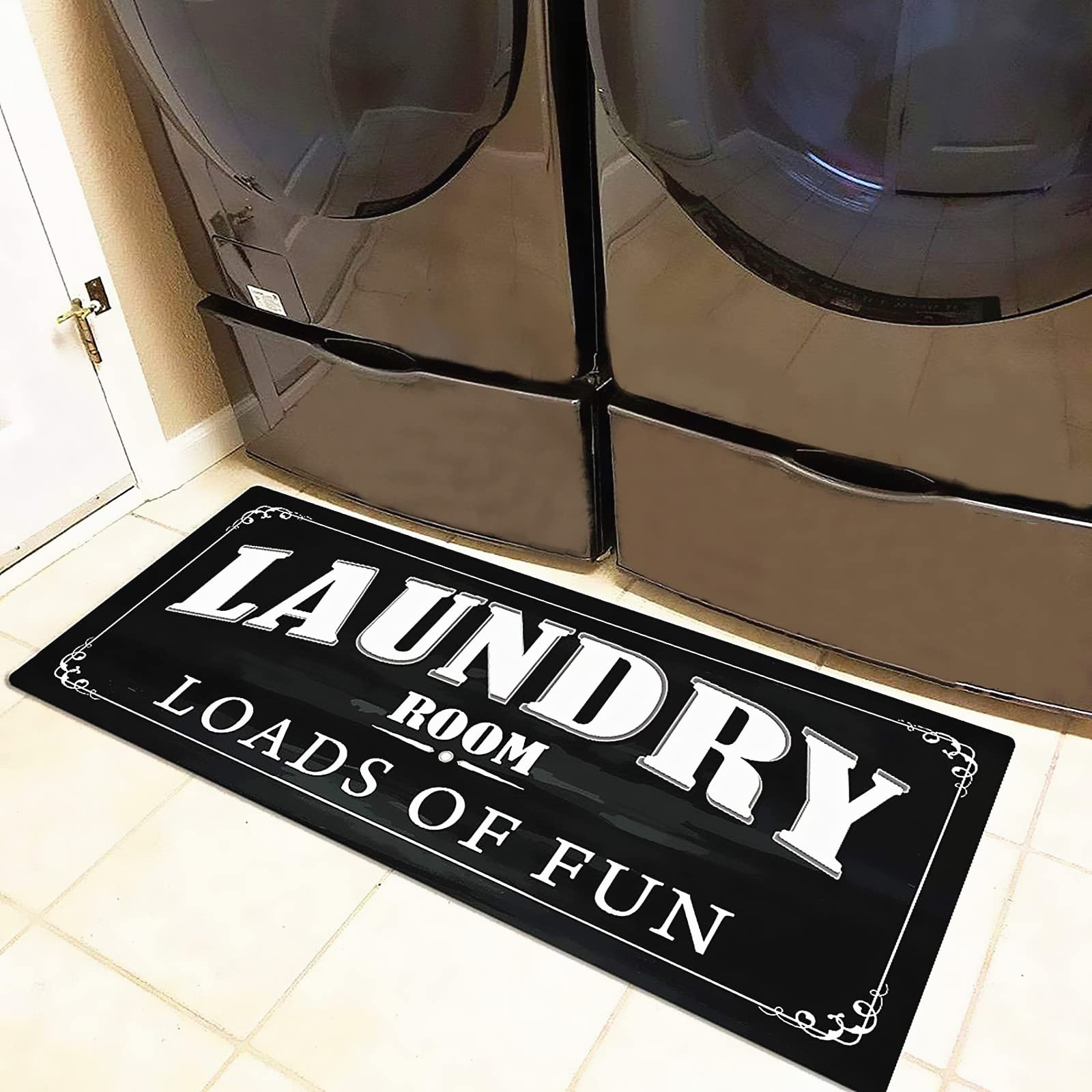Ukeler Keler Laundry Room Rug & Mats - Non-Slip, Durable, Waterproof Farmhouse Runner, 4820