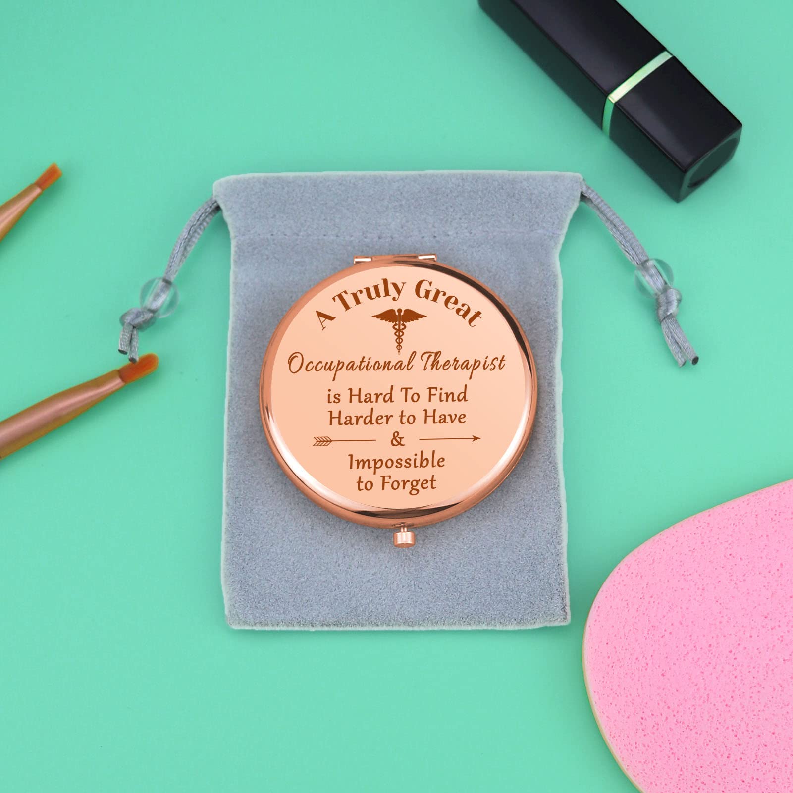 Occupational Therapist Gifts OT Gift Compact Makeup Mirror for Therapist Thank You Gift for Occupational Therapist OT Student Gifts Occupational Therapy Gifts Pocket Makeup Mirror for Women