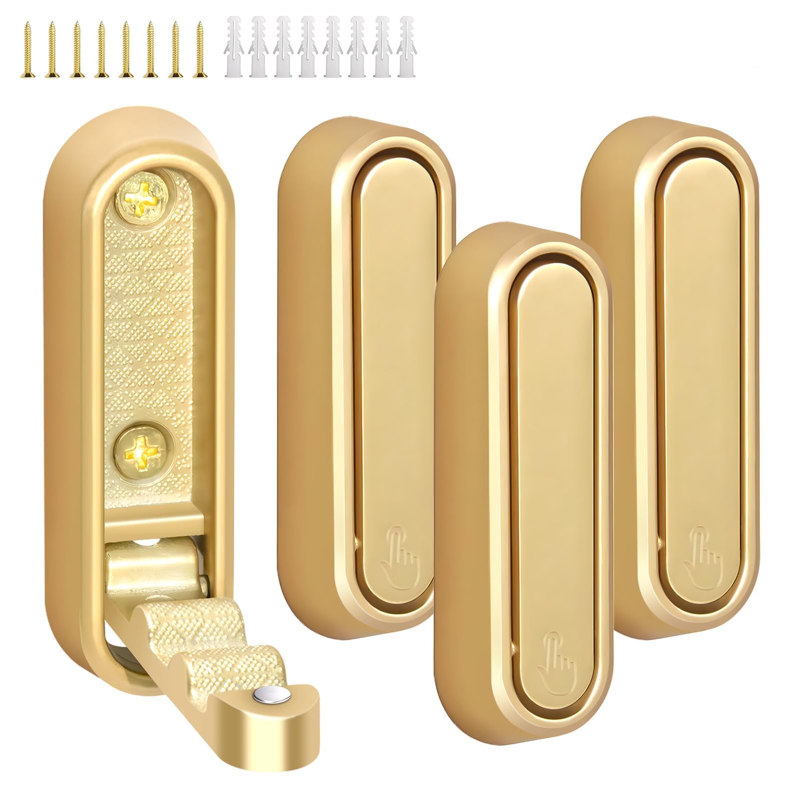 Store 2508 Solid Zinc Alloy Metal Folding Wall Hook With Magnetic Closure Heavy Duty For Hanging Clothes, Hats, Bags Towels Keys