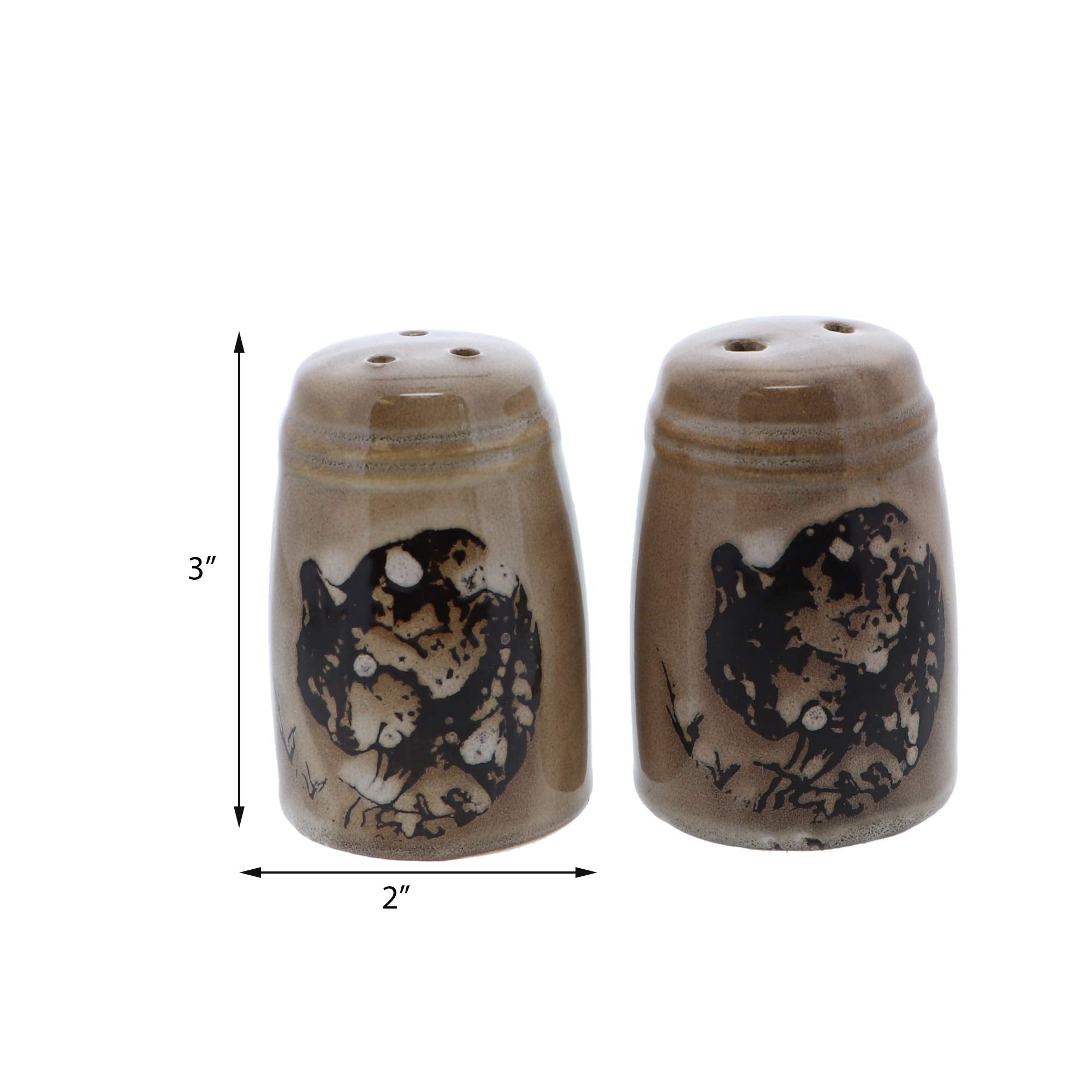 Animal Salt & Pepper Shaker Sets For Men Kitchen Home D  Cor - Wolf