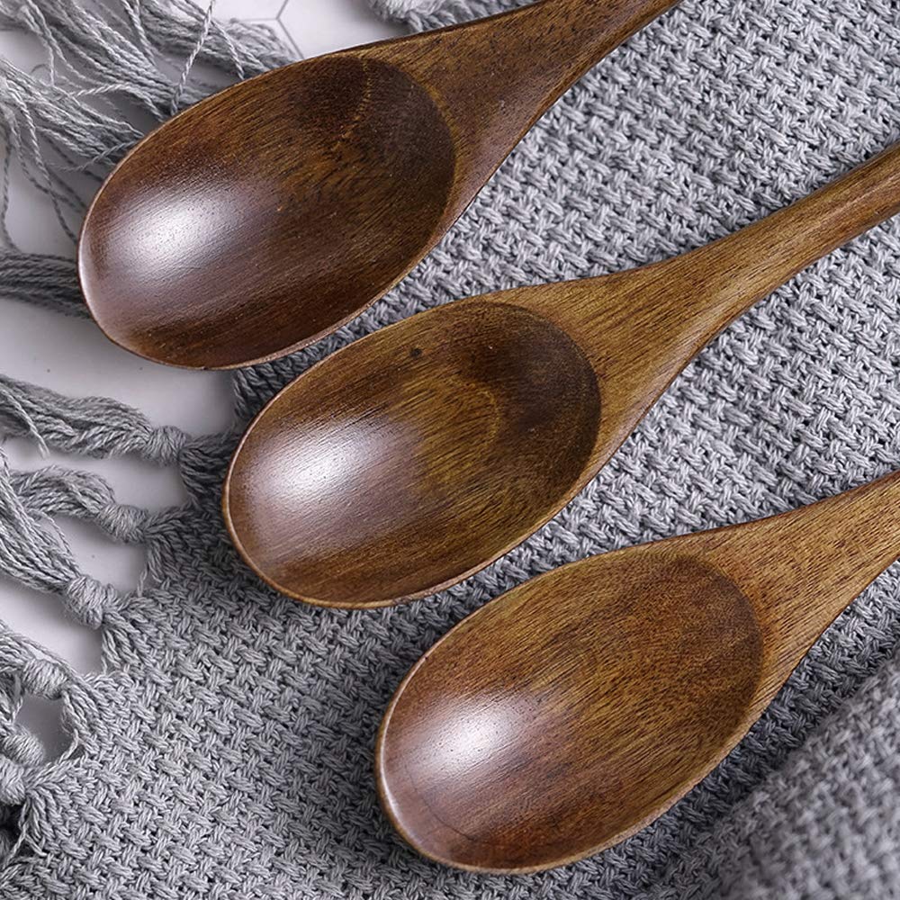 Set Of 8, Wood Soup Spoons And Forks, Dakuan Wooden Ladle Spoon And Fork Set For Party, Banquet, Buffet, Catering, Daily Life- 9
