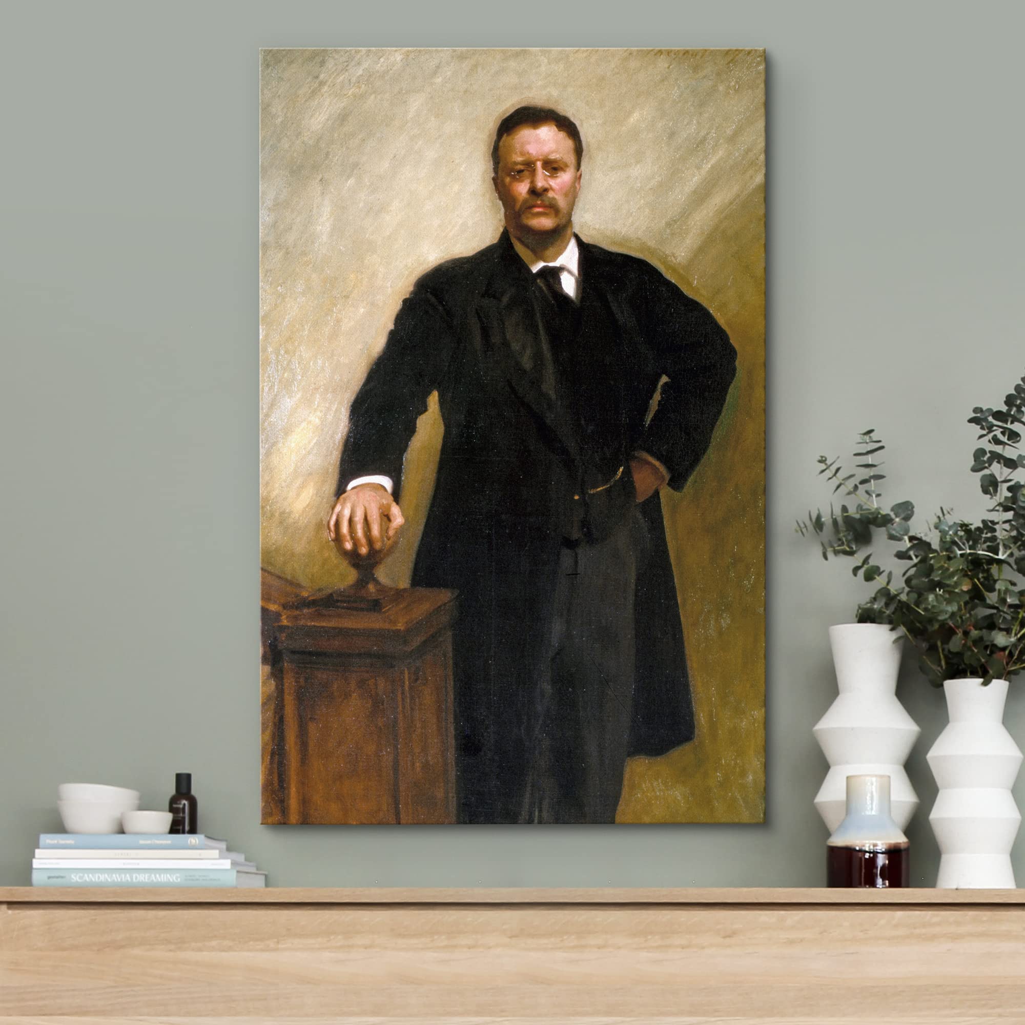 Wall26 Canvas Print Wall Art Portrait Of President Theodore Roosevelt People Pop Culture Historical Realism Famous Closeup Color