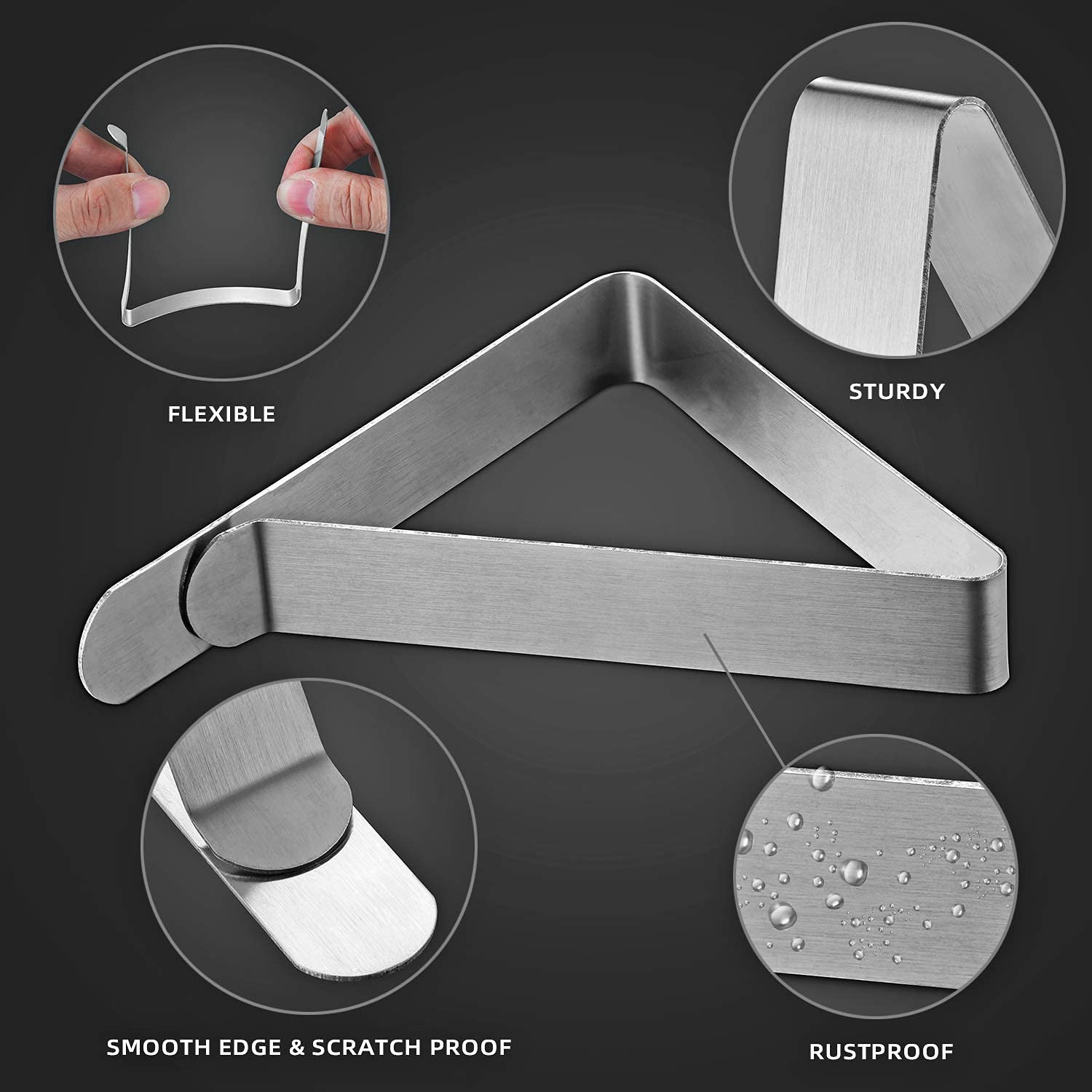 Ozozo 12 Pack Tablecloth Clips - Tablecloth Clips For Outdoor Tables Stainless Steel Picnic Tablecloth Clips Heavy Duty Table Cl