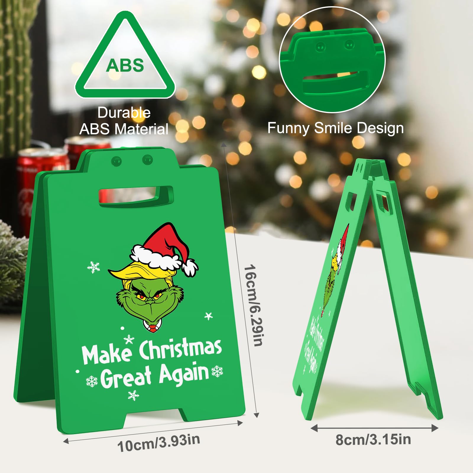 Funny Christmas Decor Sign - Make Christmas Great Again | Humorous Holiday Home & Office Desk Decor | Novelty Winter Theme Sign|