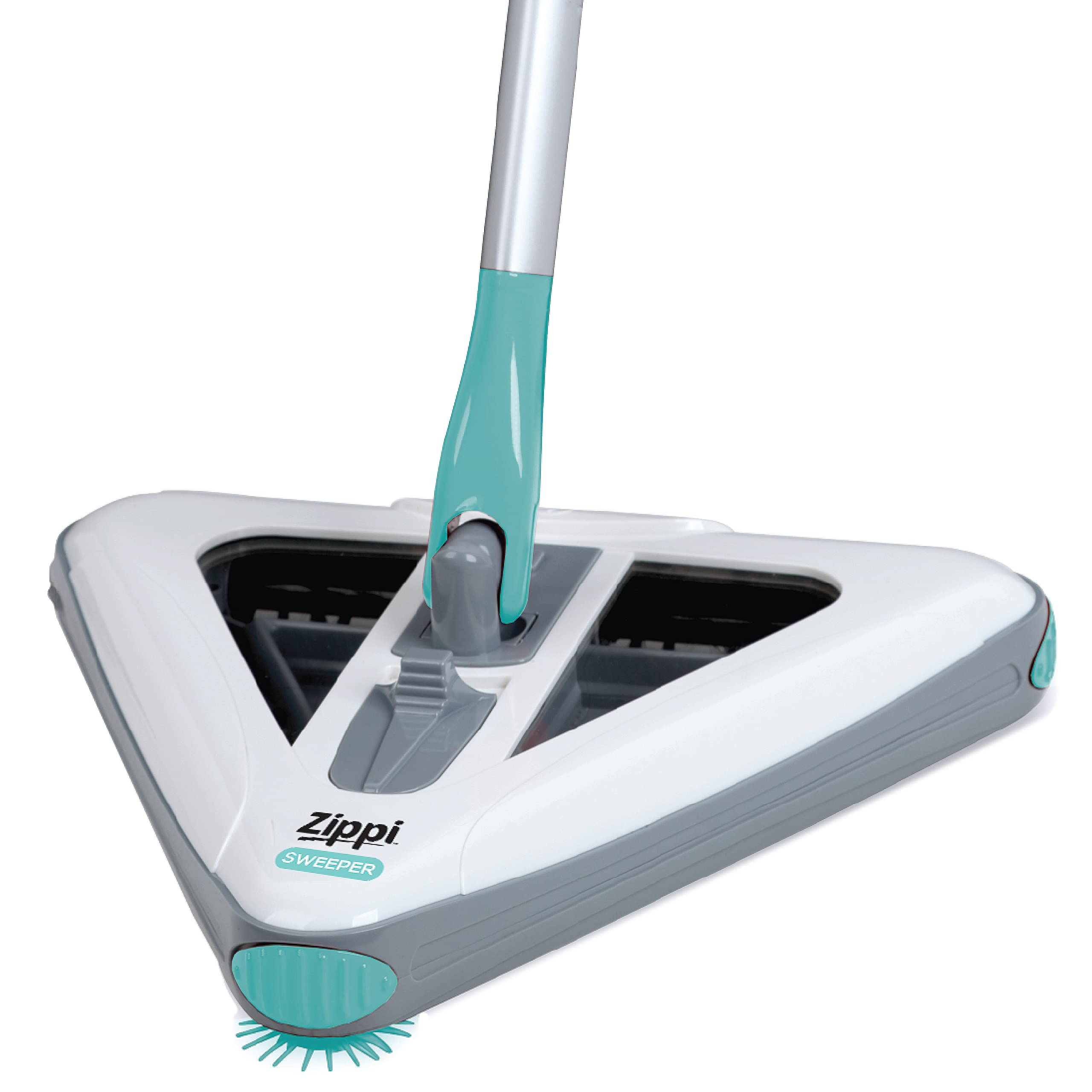 Zippi Sweeper Standard - 2024 New and Improved Lightweight Sweeper, Perfect for Short Carpet Hardwood and Tile, Triangular Desig