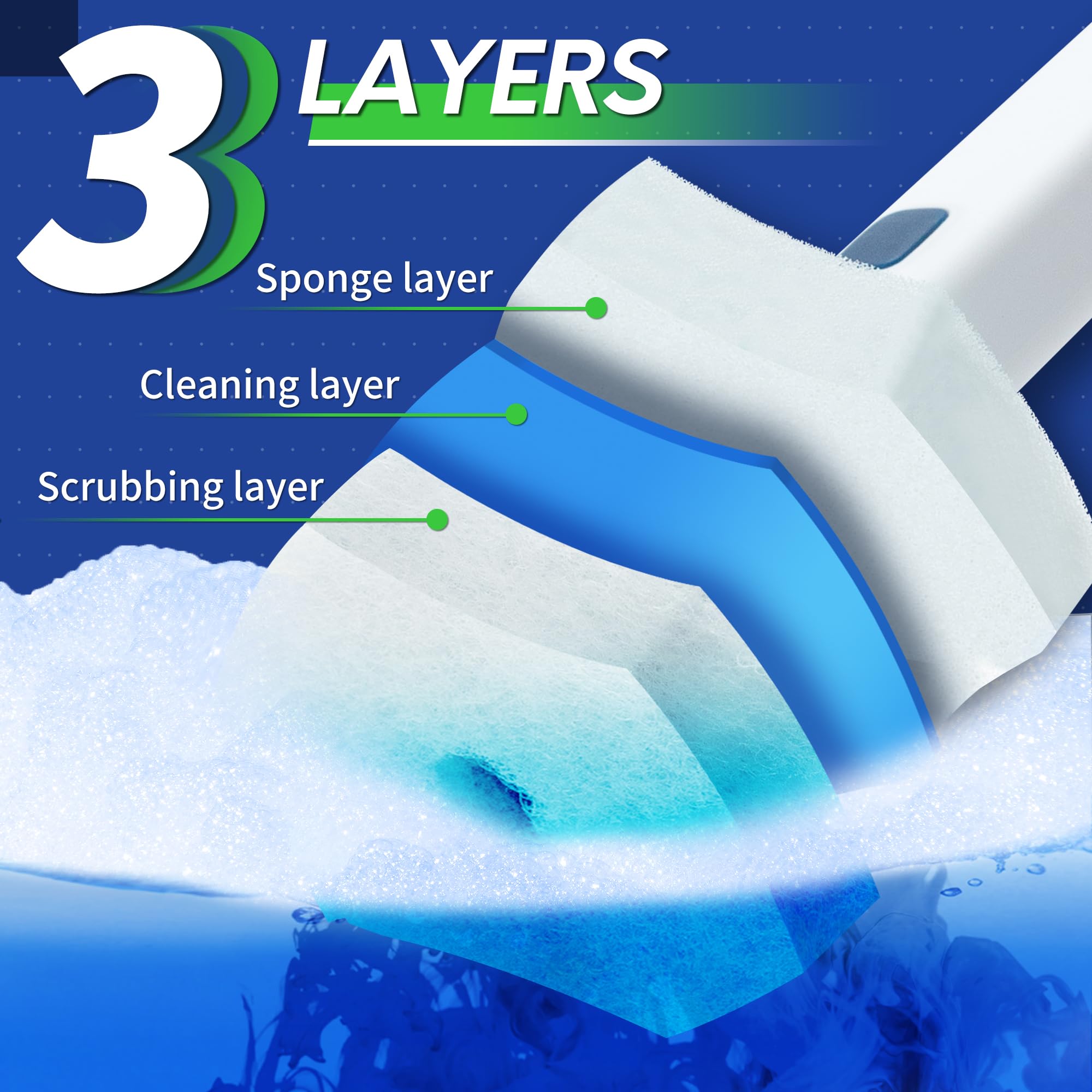 Only Compatible With B0Cwv5Mj5F - Disposable Toilet Brush Refills, 24Pcs Toilet Brush Wand Refills, Replacement Heads For Toilet