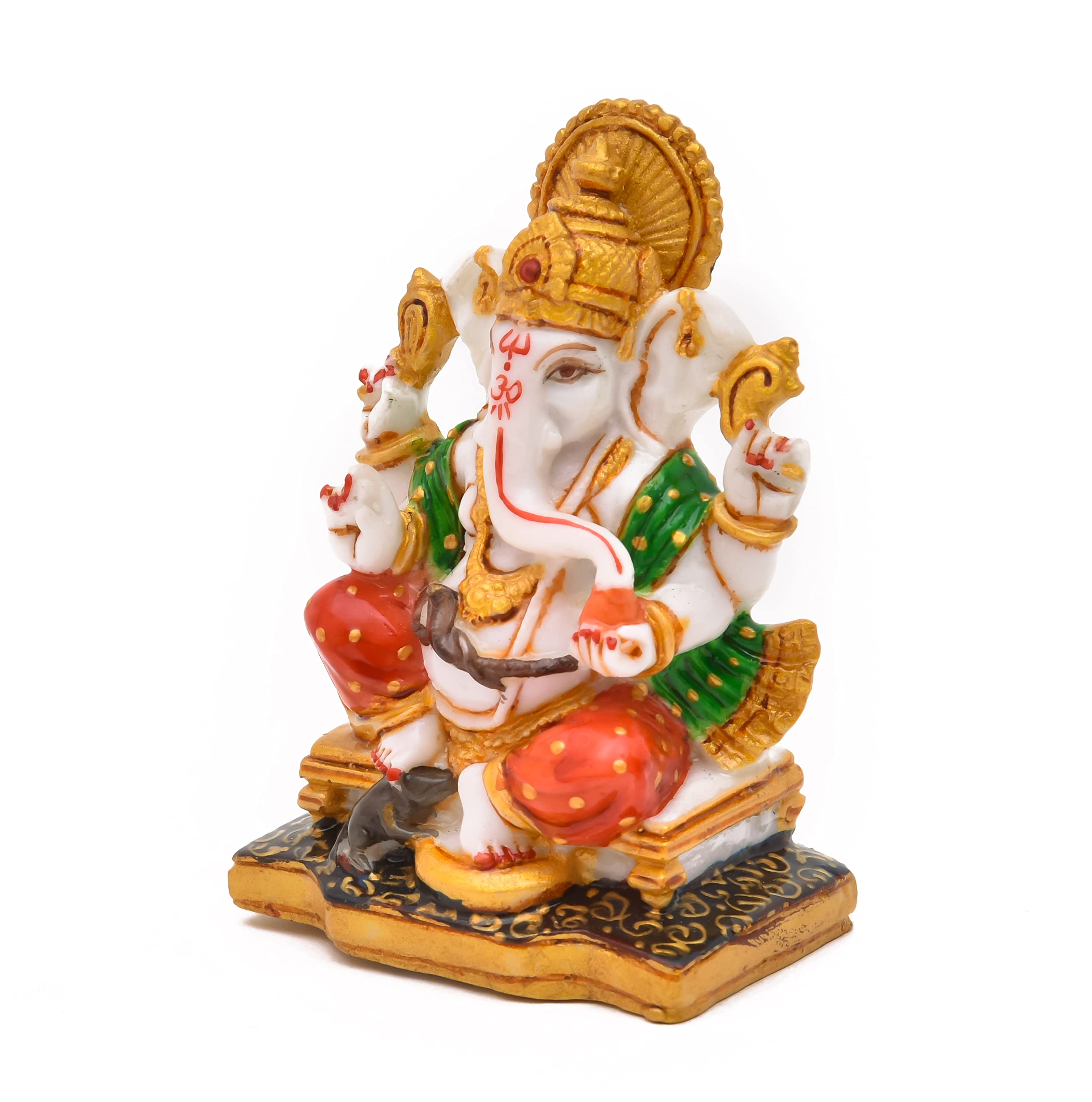 Archna Handicraft Polyresin Lord Ganesha Statue For Pooja Lord Ganesh Murti Idol For Home Office Dcor