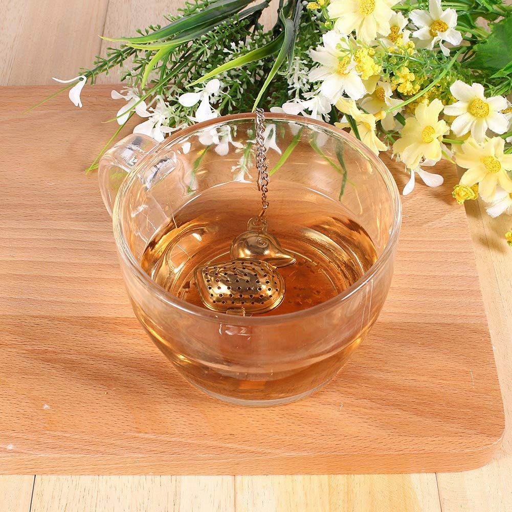 Durable Mini Loose Tea Infuser, Stainless Steel Tea Infuser, Duck Shape For Living Room Office Kitchen Tea House