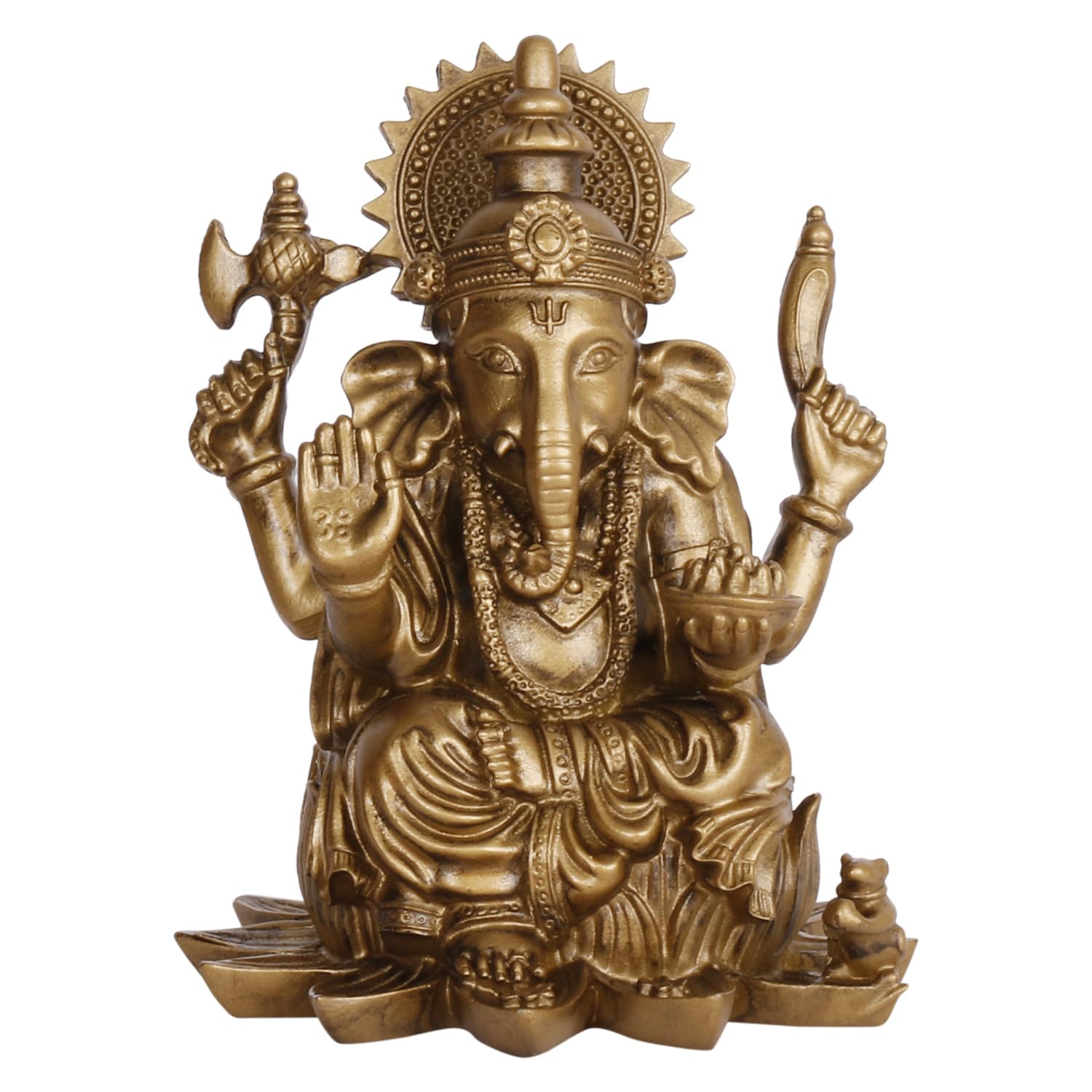 Artvarko Resin Ganesha Ganesh Bhagwan Small Idol Ganpati Murti Statue For Car Dashboard Home Office Entrance Decor Diwali Gift (