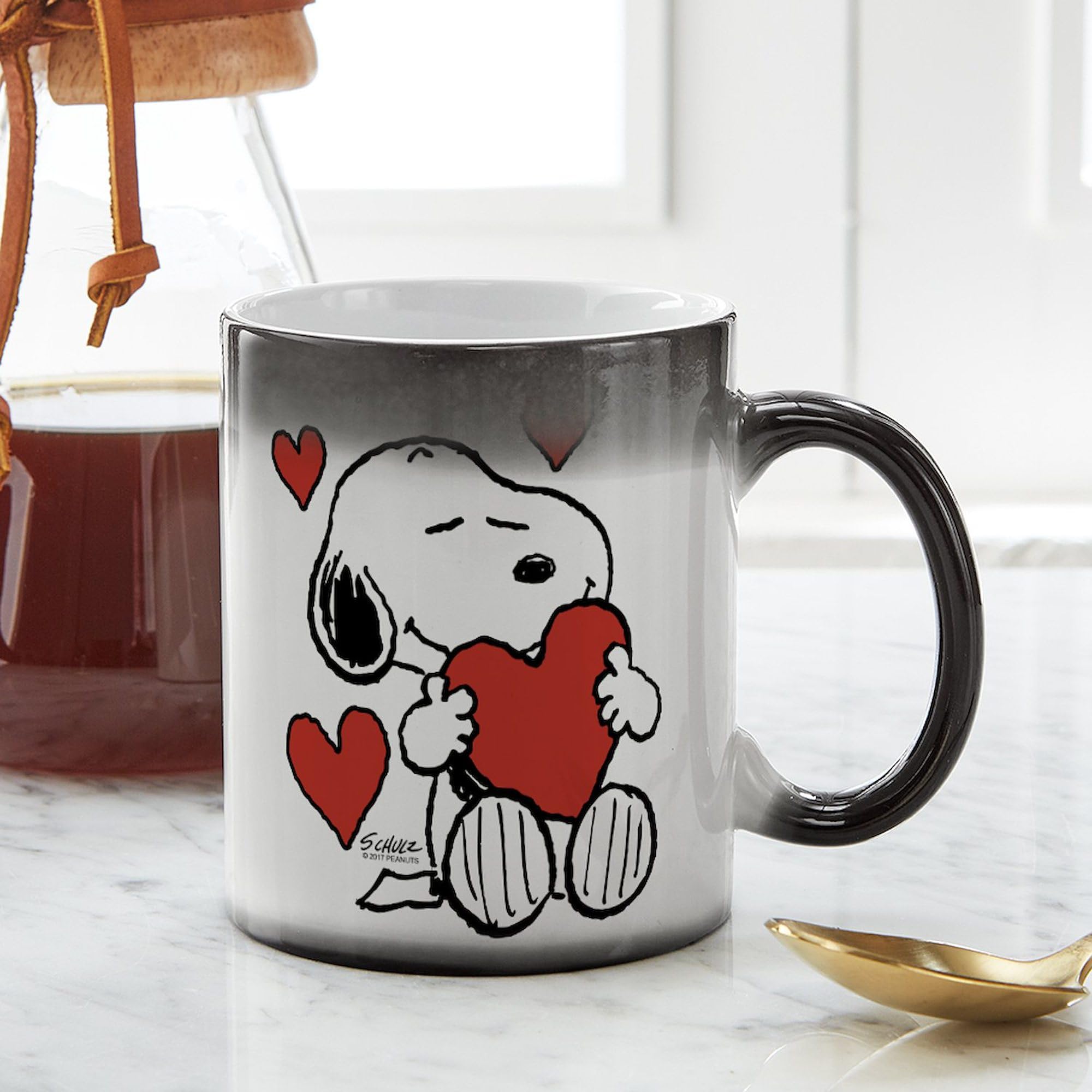 Cafepress Snoopy Valentine'S Day Ceramic Magic Mug Coffee, Tea Cup 11 Oz
