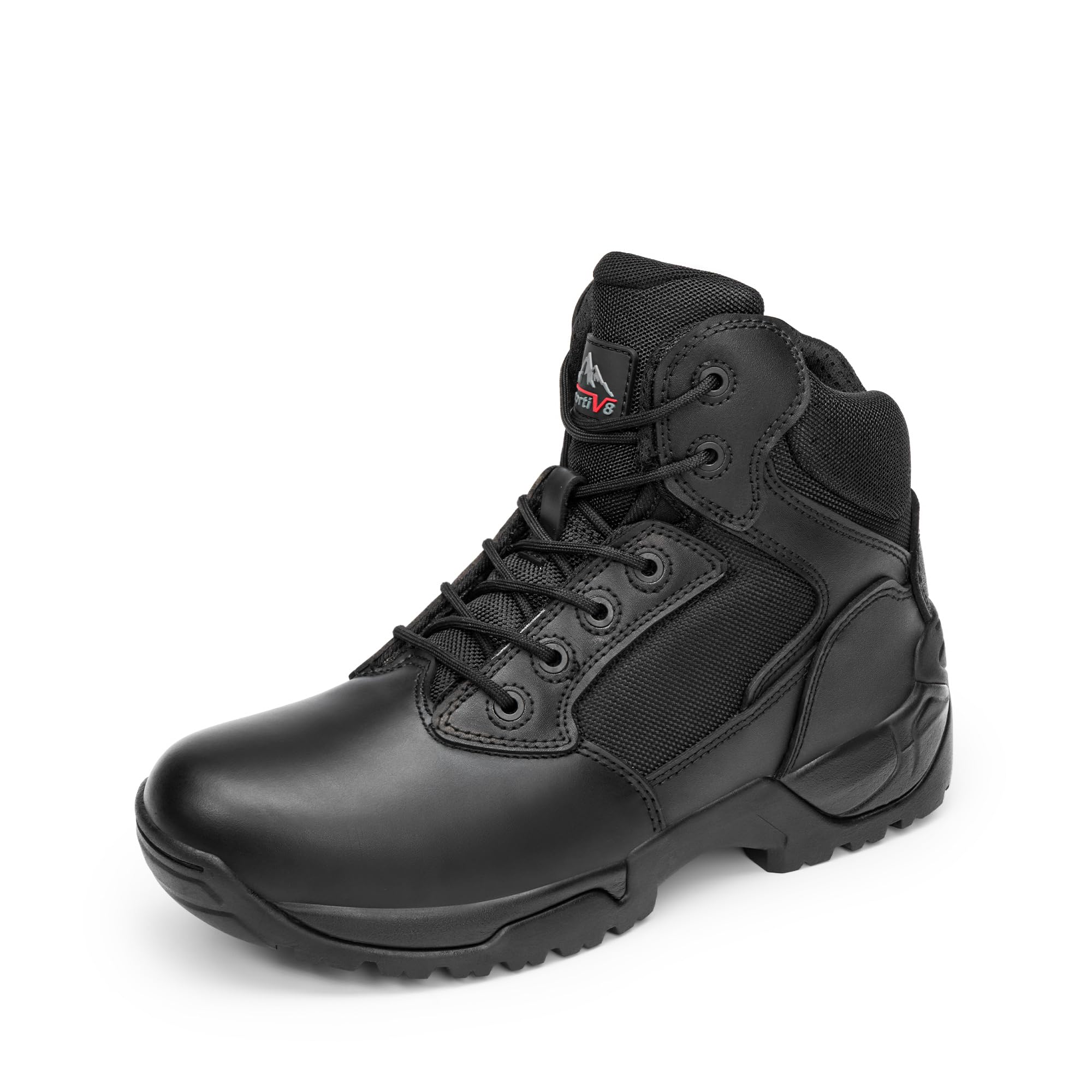 Nortiv 8 Mens Military Tactical Work Boots Lightweight Hiking Motorcycle Combat Bootie Black Size 105 M Us Alloy