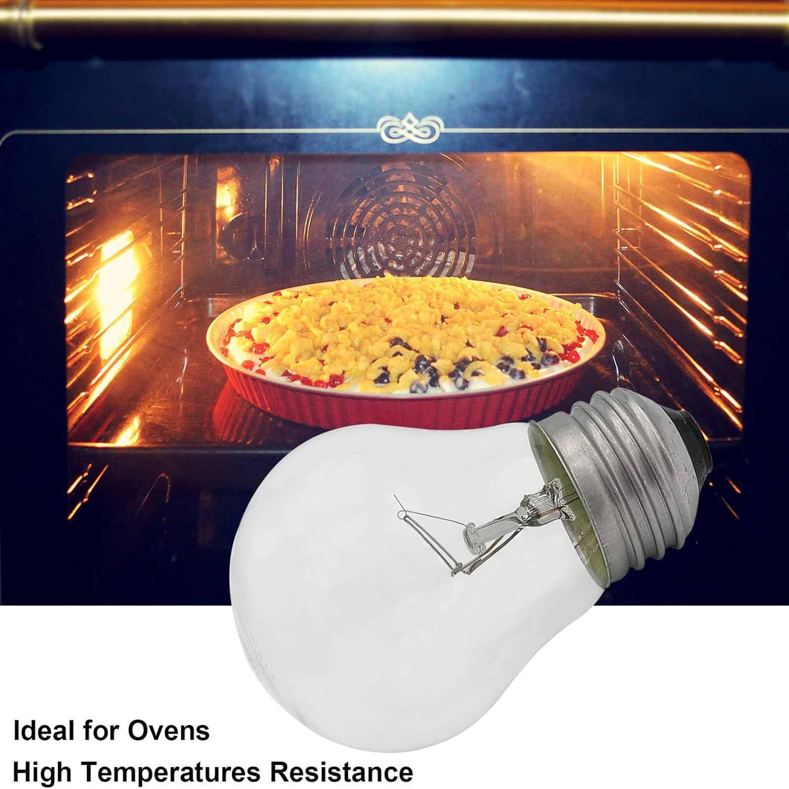 Oven Light Bulb 40 Watt Appliance Light Bulb, High Temperature 300 Degree Resistant Appliance Bulb For Oven, Stove, Refrigerator
