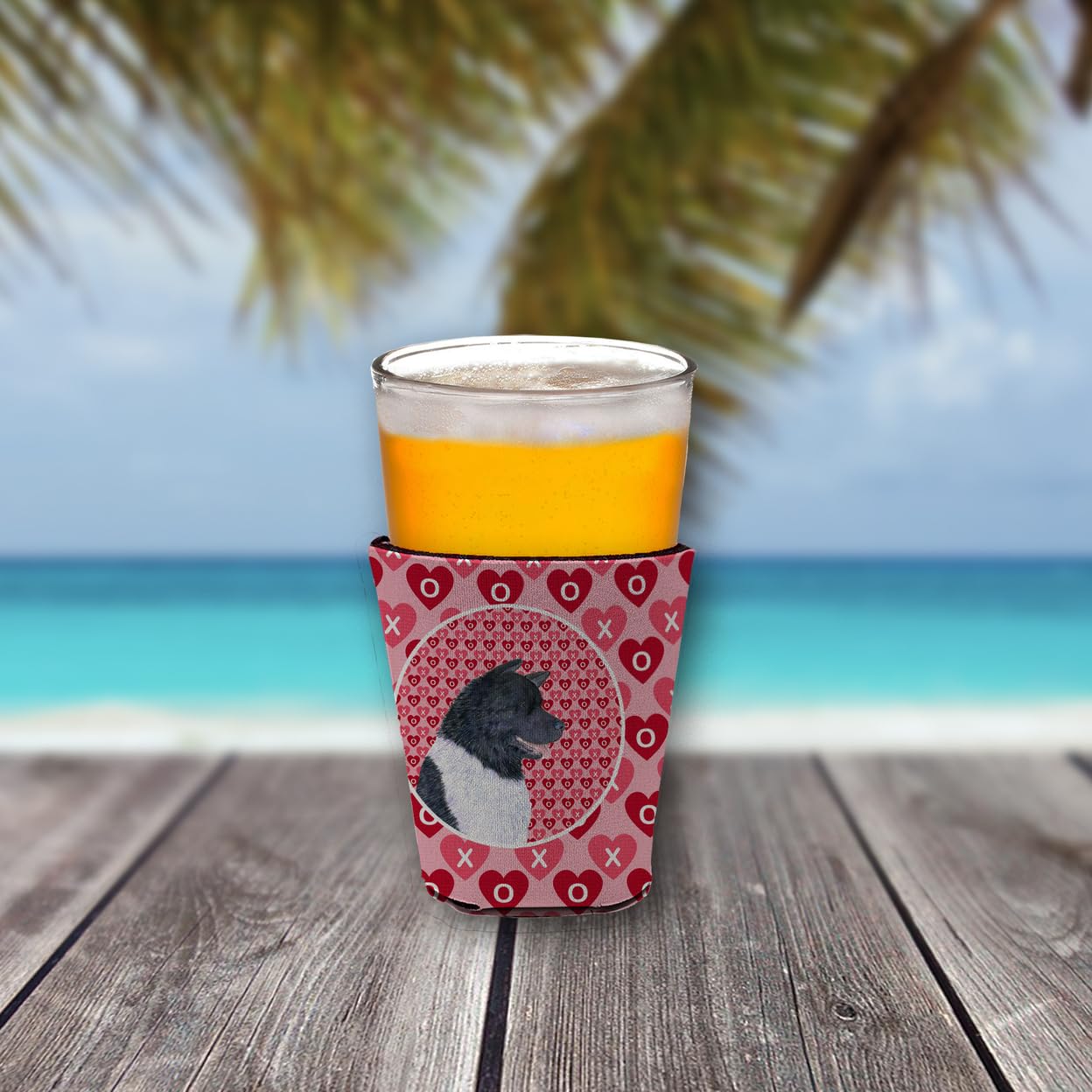 Akita  Red Solo Cup Beverage Insulator Hugger