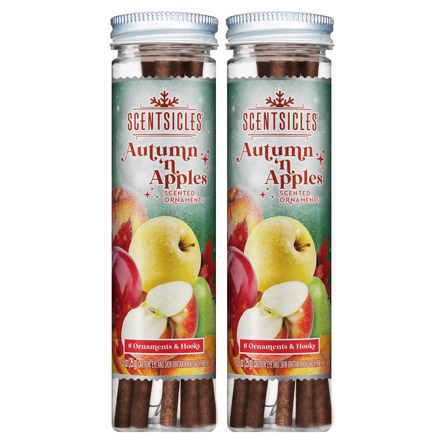 Scentsicles Autumn n Apples Scented Ornament Sticks - 2 Bottles (12 Sticks Total)