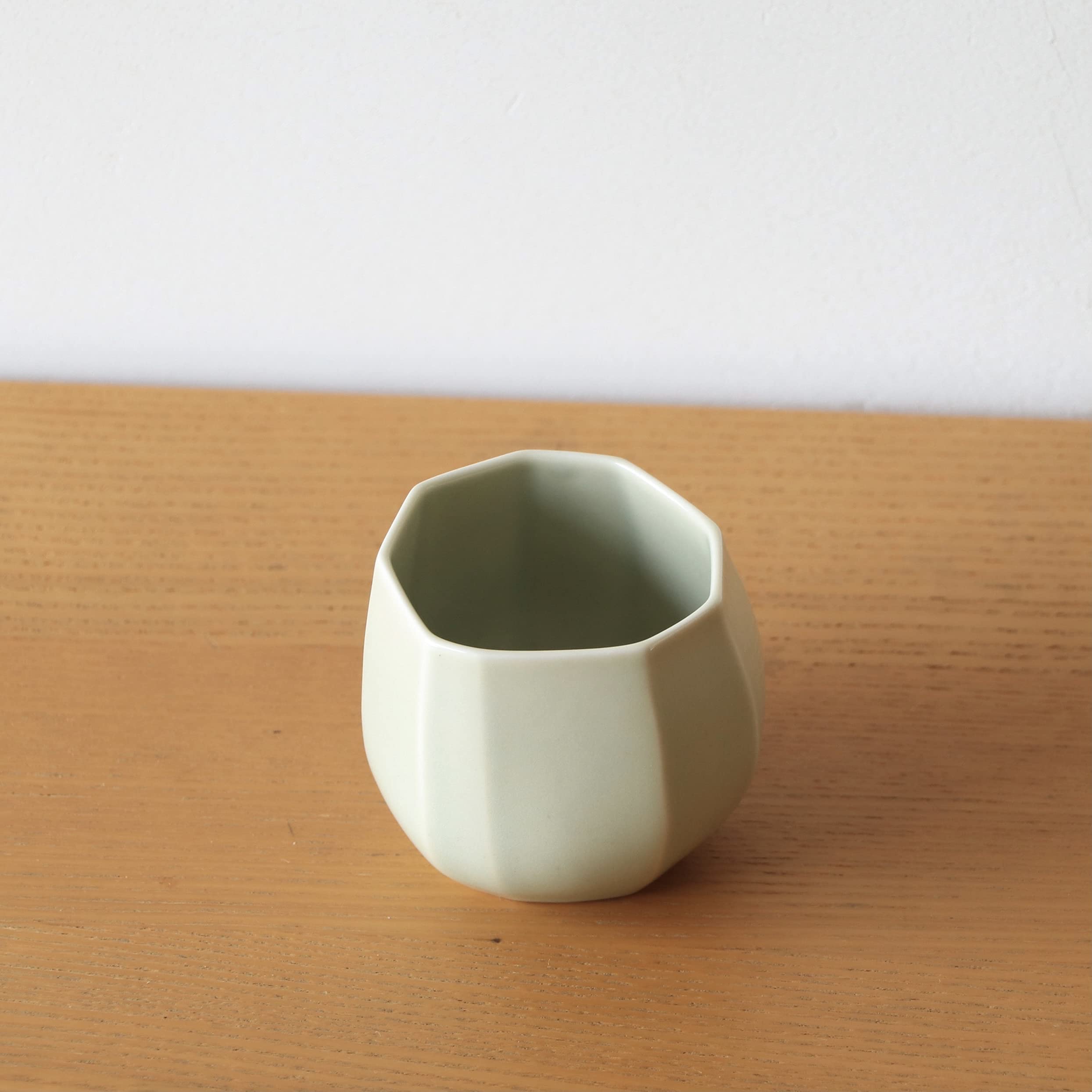 Ippinka Handmade Japanese Ceramic Tea Cup, Green, Seto-Mono, 2.5 X 2.5 X 2.4 Inches, Made In Seto, Japan