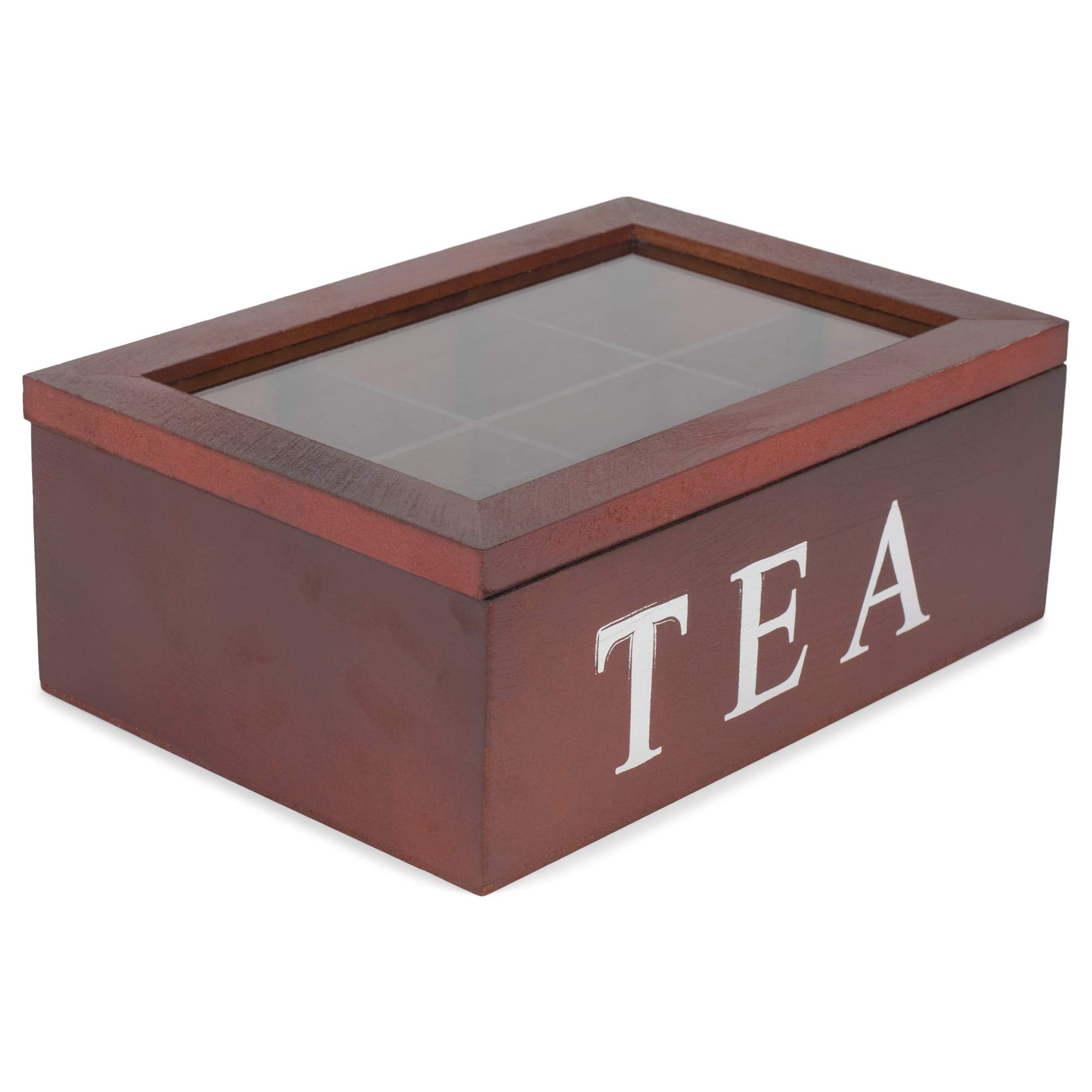 Mark Feldstein and Associates Window Display Wooden Tea Chest 6 Compartment