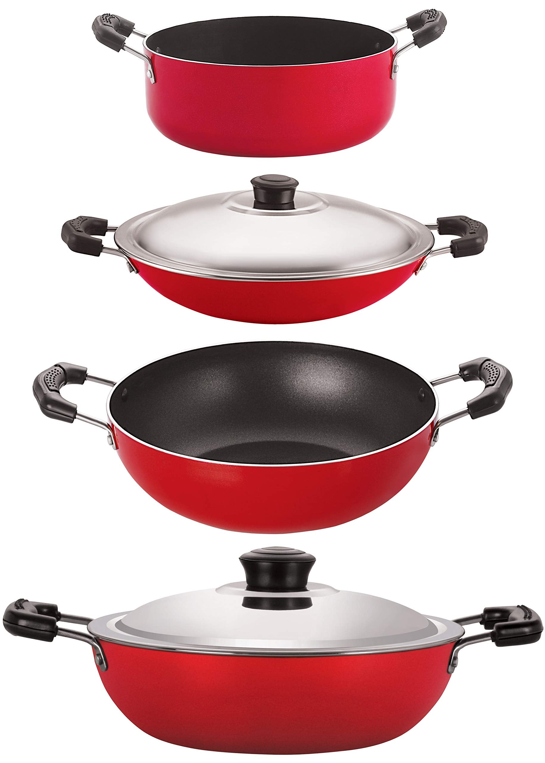 Nirlon Safecook Non Stick Expedient 4 Piece Cookware Combo Gift Set