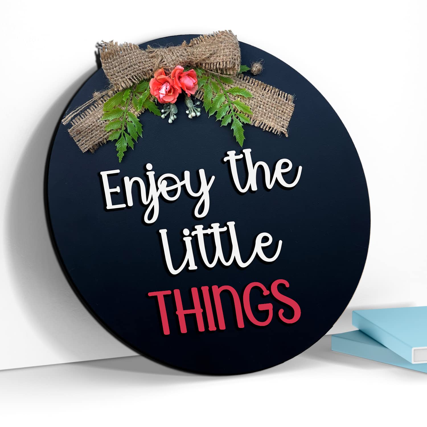 Chalk My Theme Enjoy Little Things Home Decor Wall Hanging Frame Board For Kitchen, Living Room, Study Room, Office, Cafe, Resta