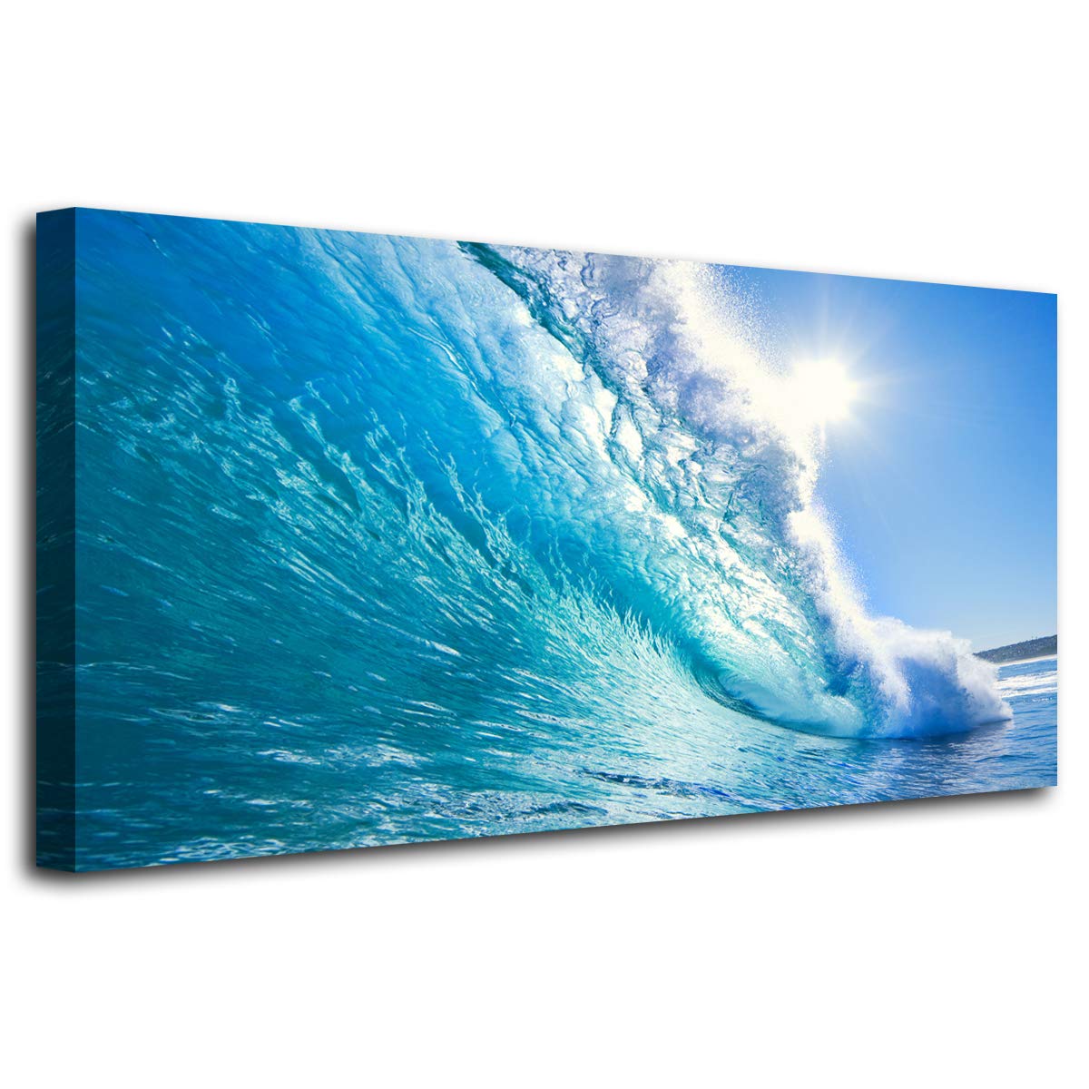 Canvas Prints Wall Art Blue Ocean Wave Surfing Sea Picture Paintings On Canvas Modern Canvas Art For Home Room Office Wall Decor