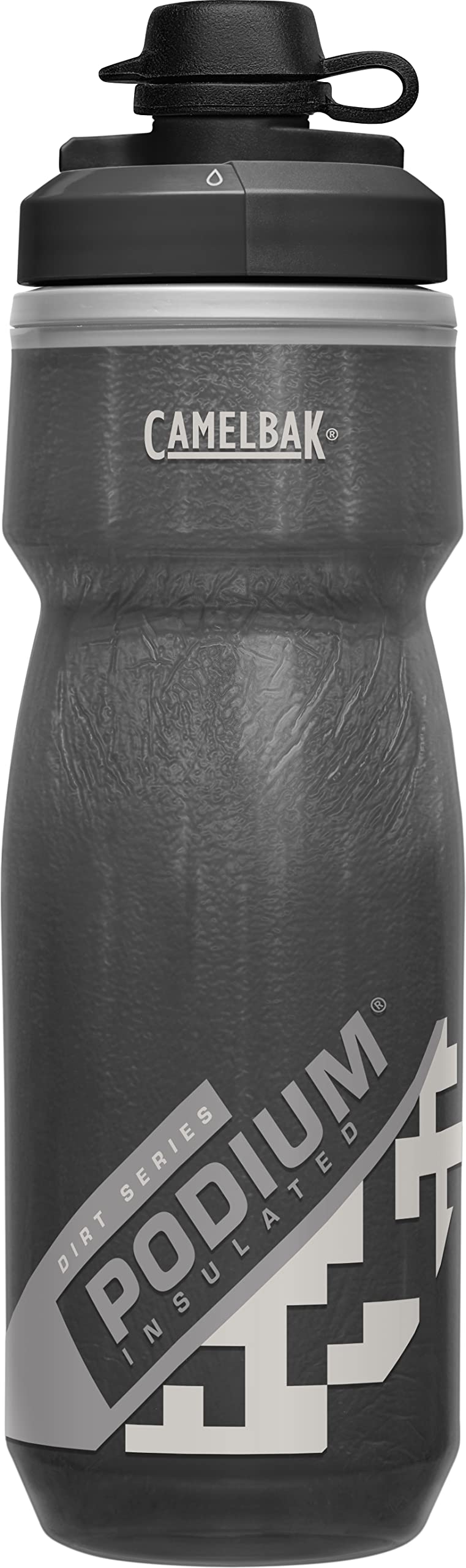 Camelbak Podium Dirt Series Chill Insulated Mountain Bike Water Bottle 21Oz, Black