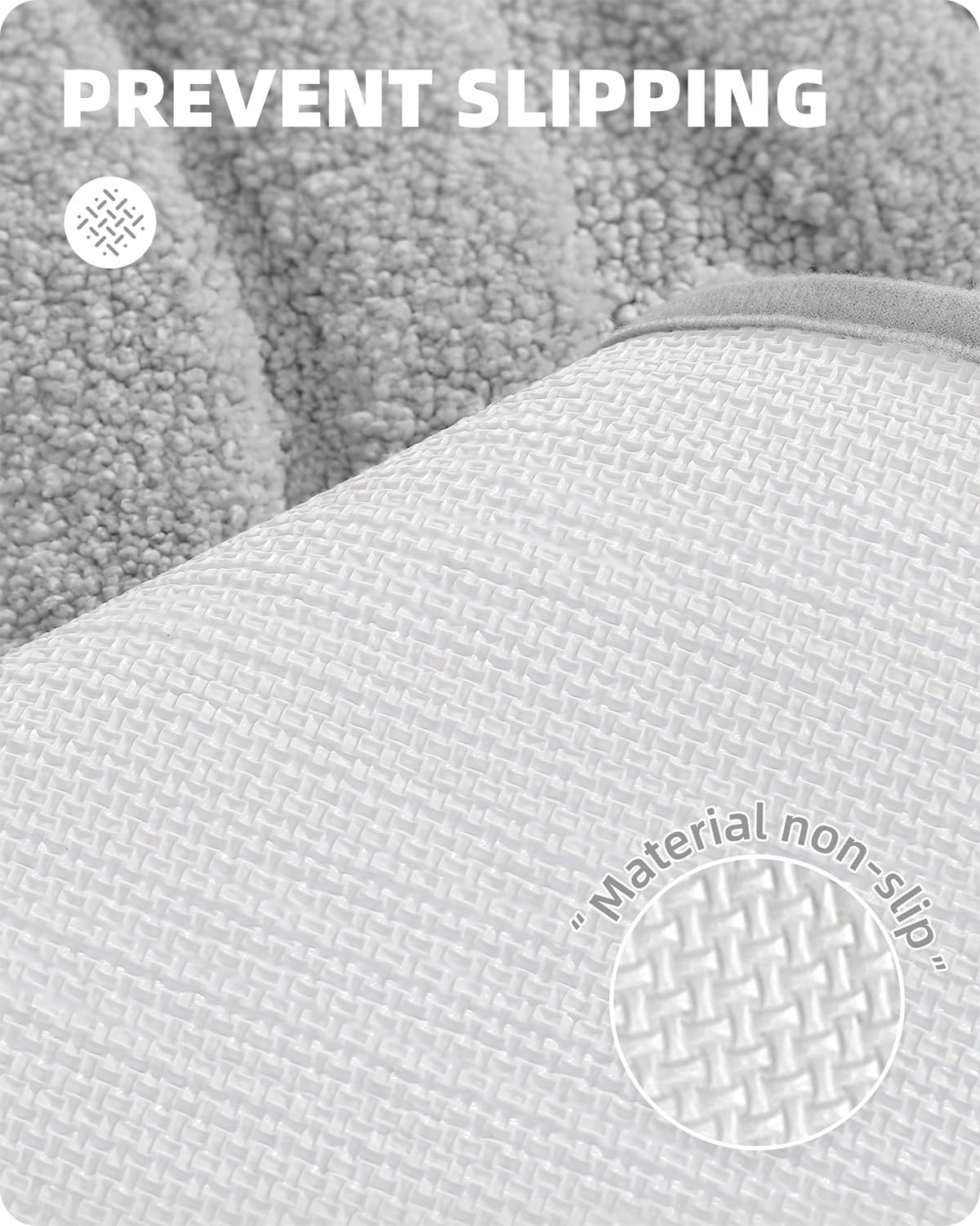 Color G Grey Bathroom Rugs Absorbent Bath Mat for Shower  20 x 32 Non Slip Bath Rugs for Bathroom  Soft Washable Bathmats Small Bathroom Floor Mat Microfiber Easy to Clean Quick Dry