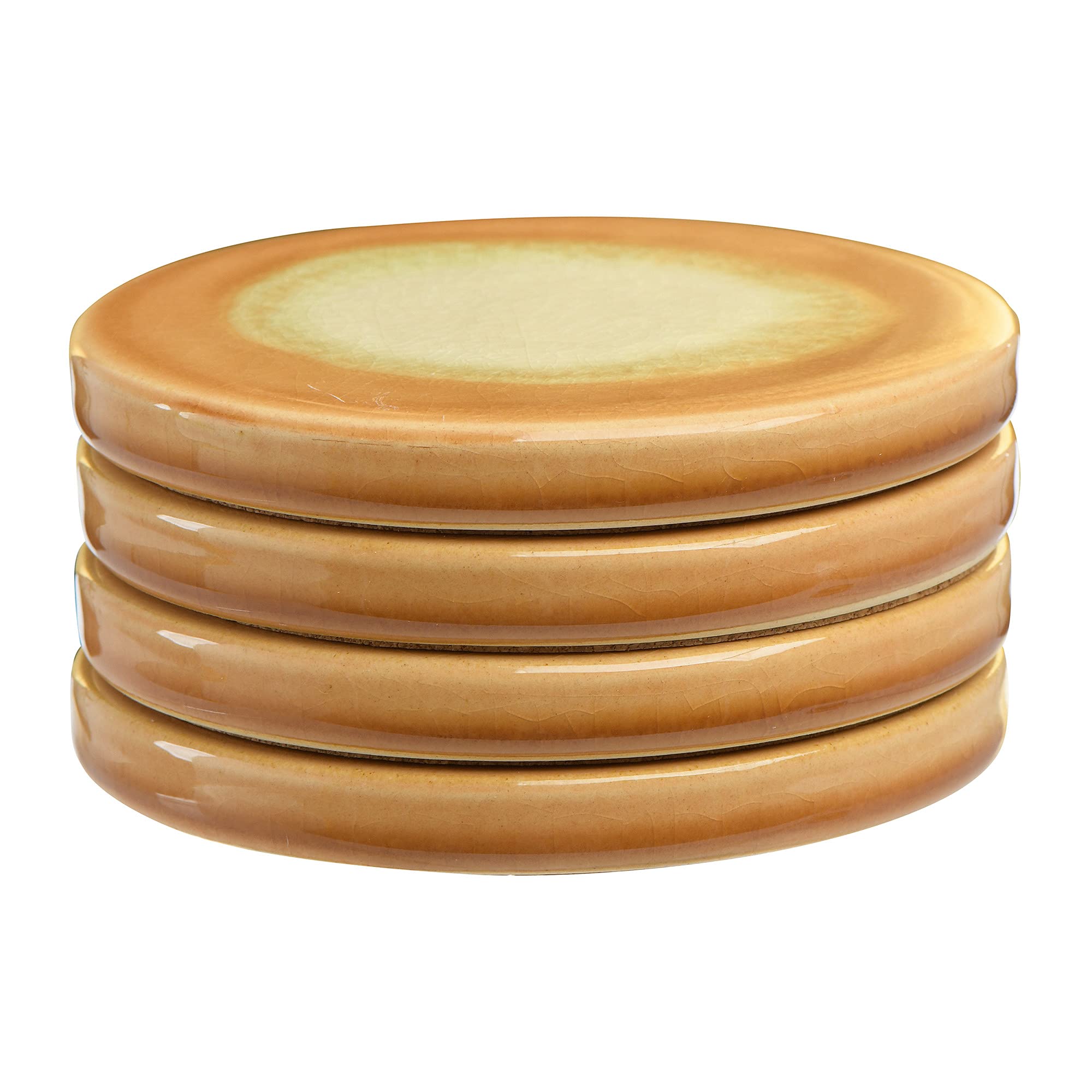 Main + Mesa Stoneware Reactive Glaze Coasters, Set Of 4