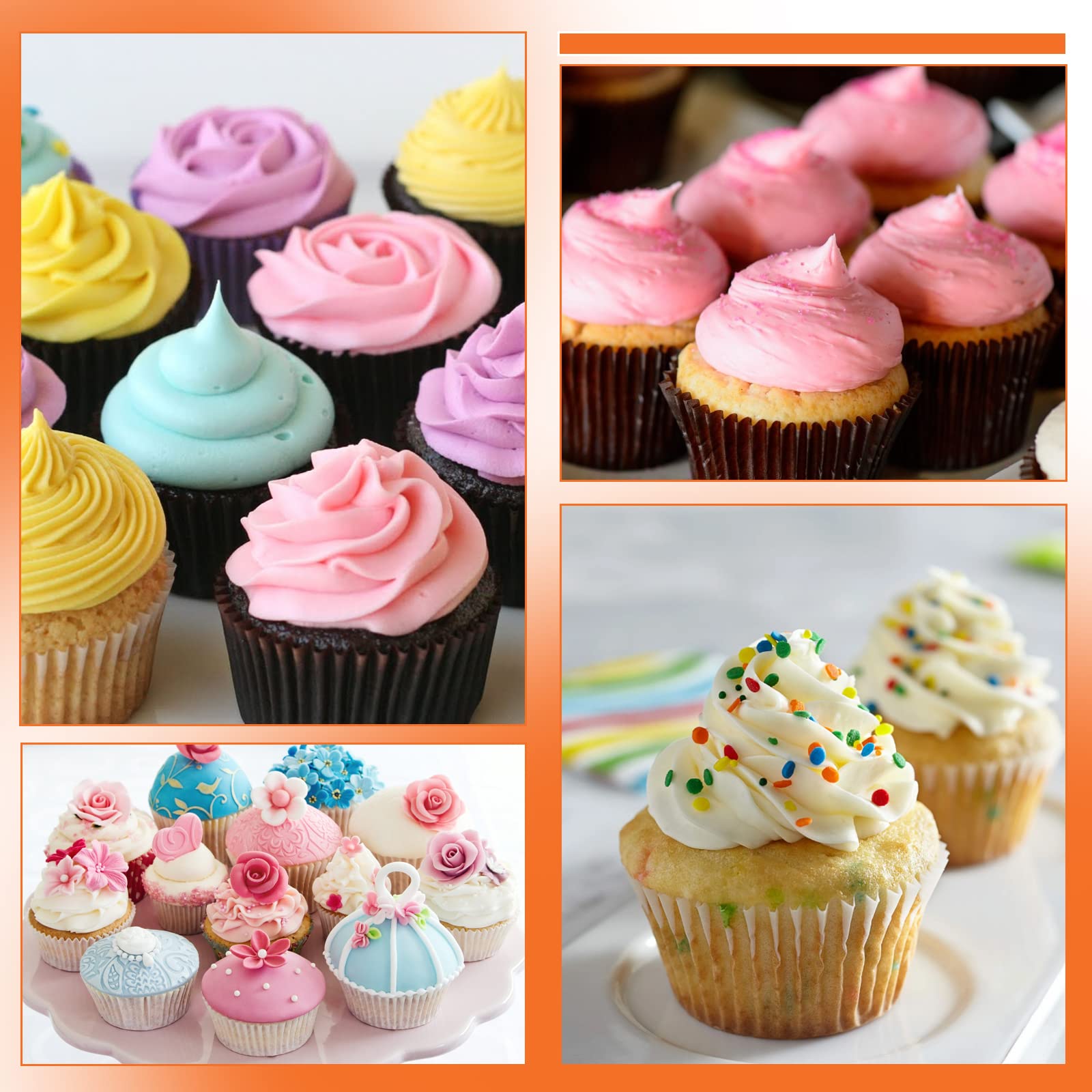 5Pcs Large Piping Tips Set, Stainless Steel Frosting Tips,Cake Decorating Supplies Kit Baking Supplies Cupcake Icing For Baking