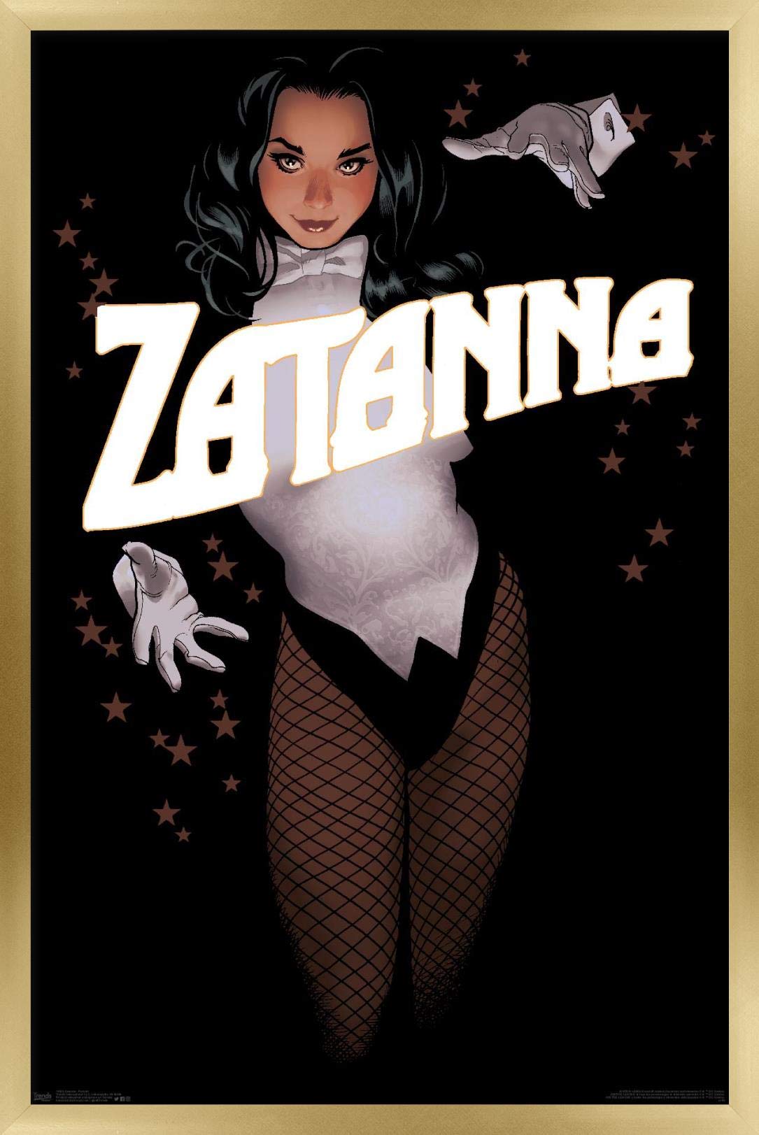 Trends International Dc Comics - Zantanna - Alex Ross Portrait Wall Poster, 22.375'' X 34'', Gold Framed Version