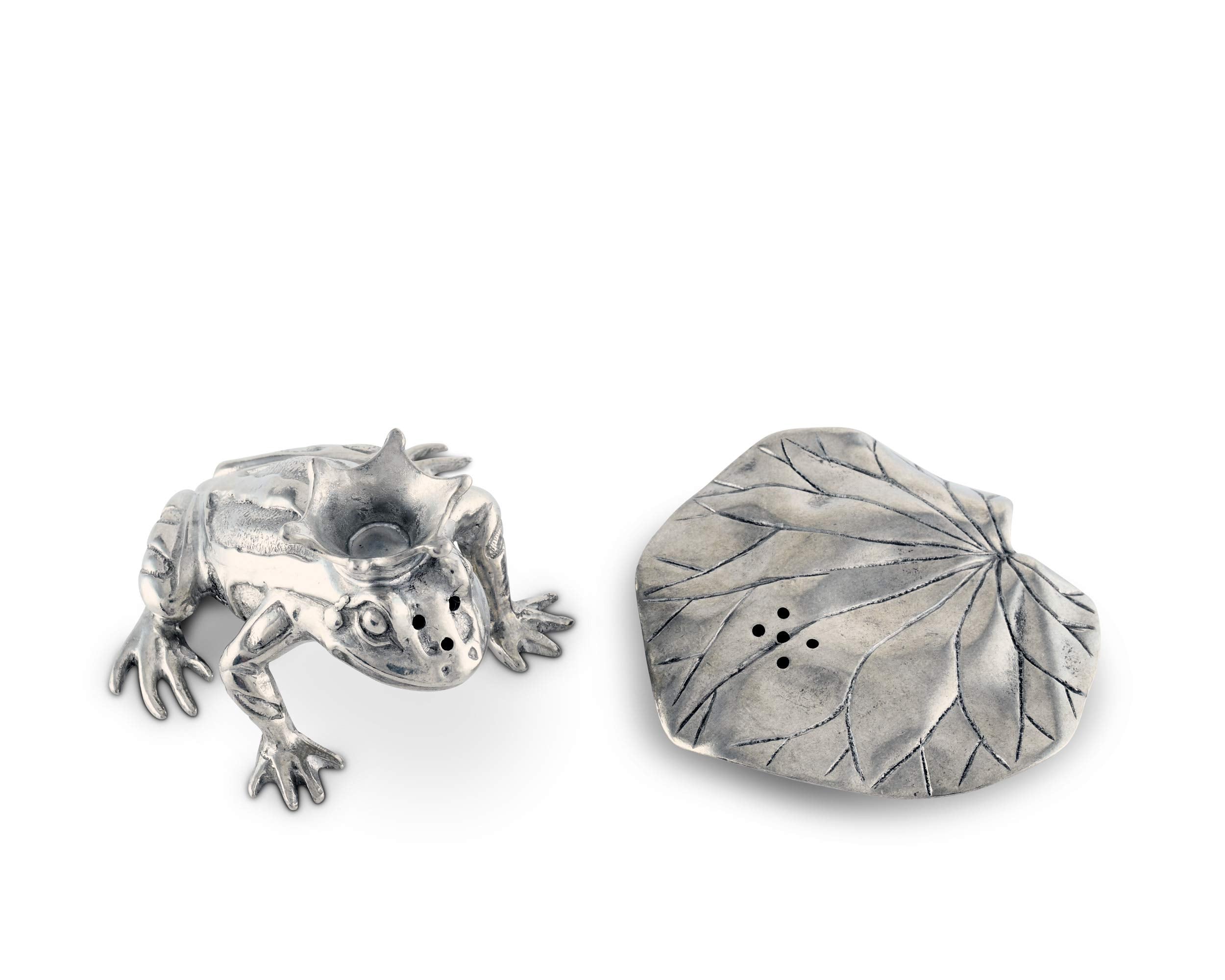 Vagabond House Frog Prince Salt And Pepper Shaker Set S&P Shaker 3 Inch X 3 Inch