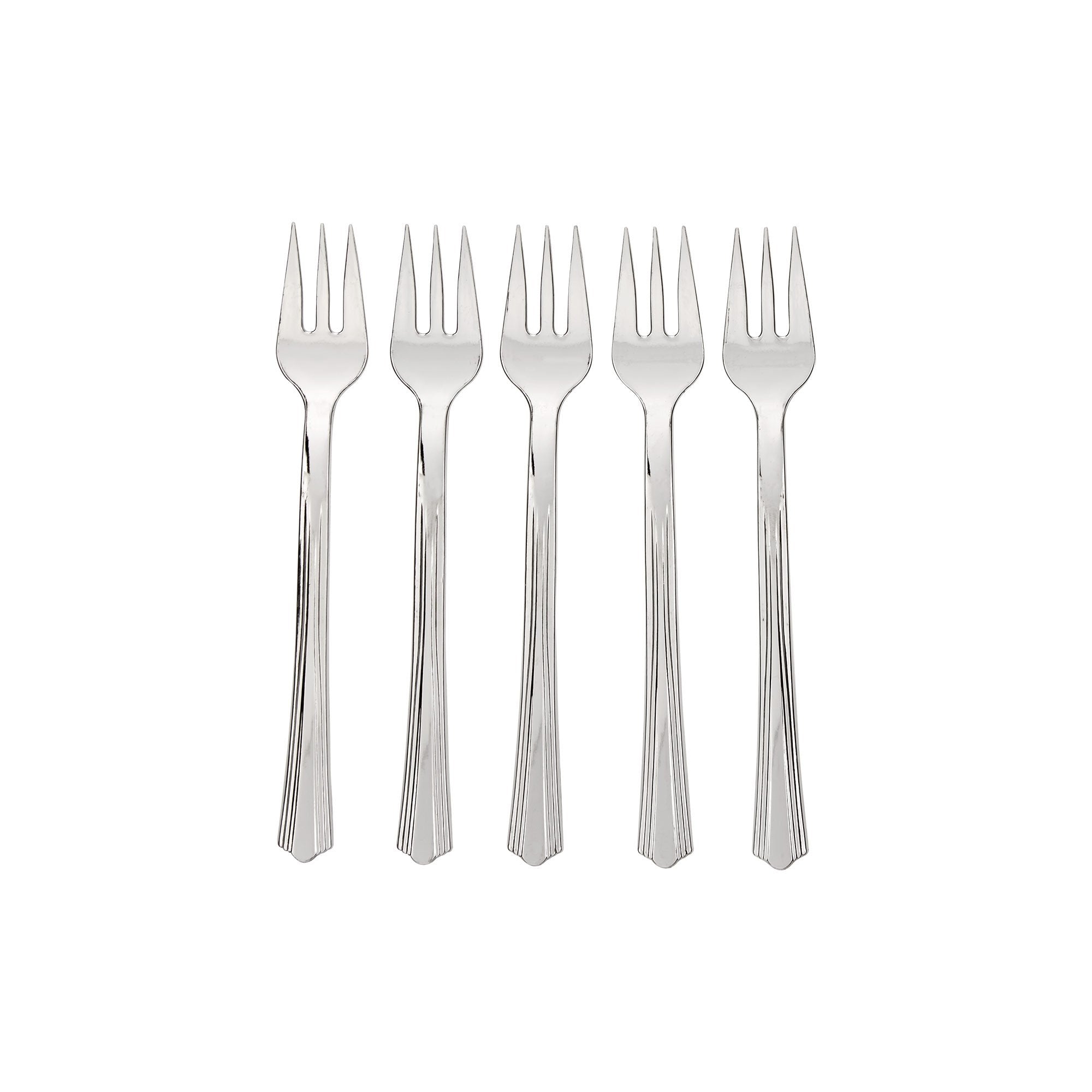 Wna 50 Count Reflections 4.2 Petite Plastic Tasting Fork, Silver