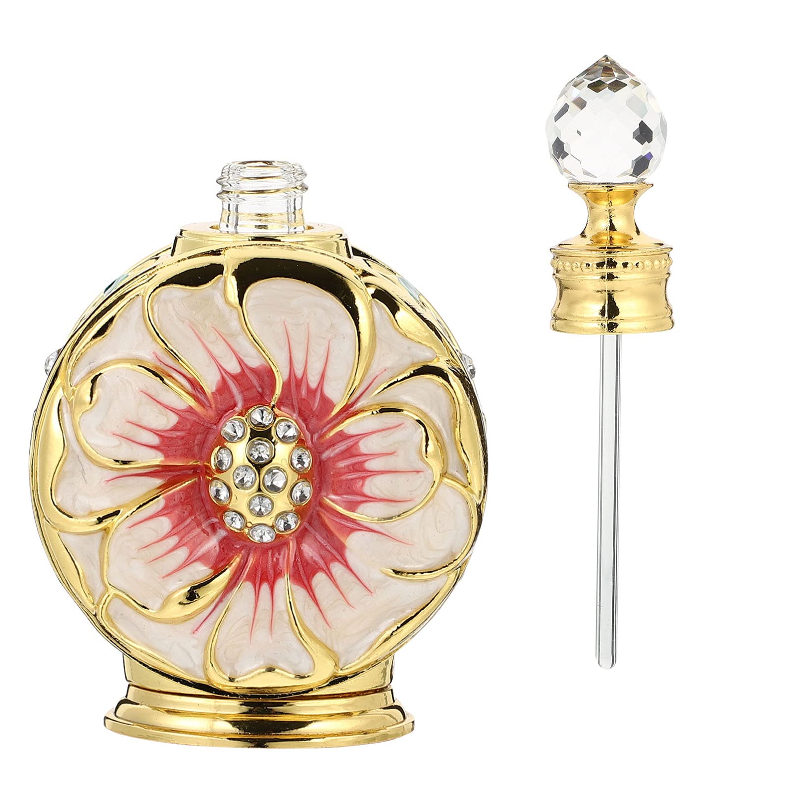 Lurrose Essential Oil Bottle Glass Perfume Bottle Refillable Cosmetic Container Tight Sealing Travel Vial for Oils Fragrance Mak
