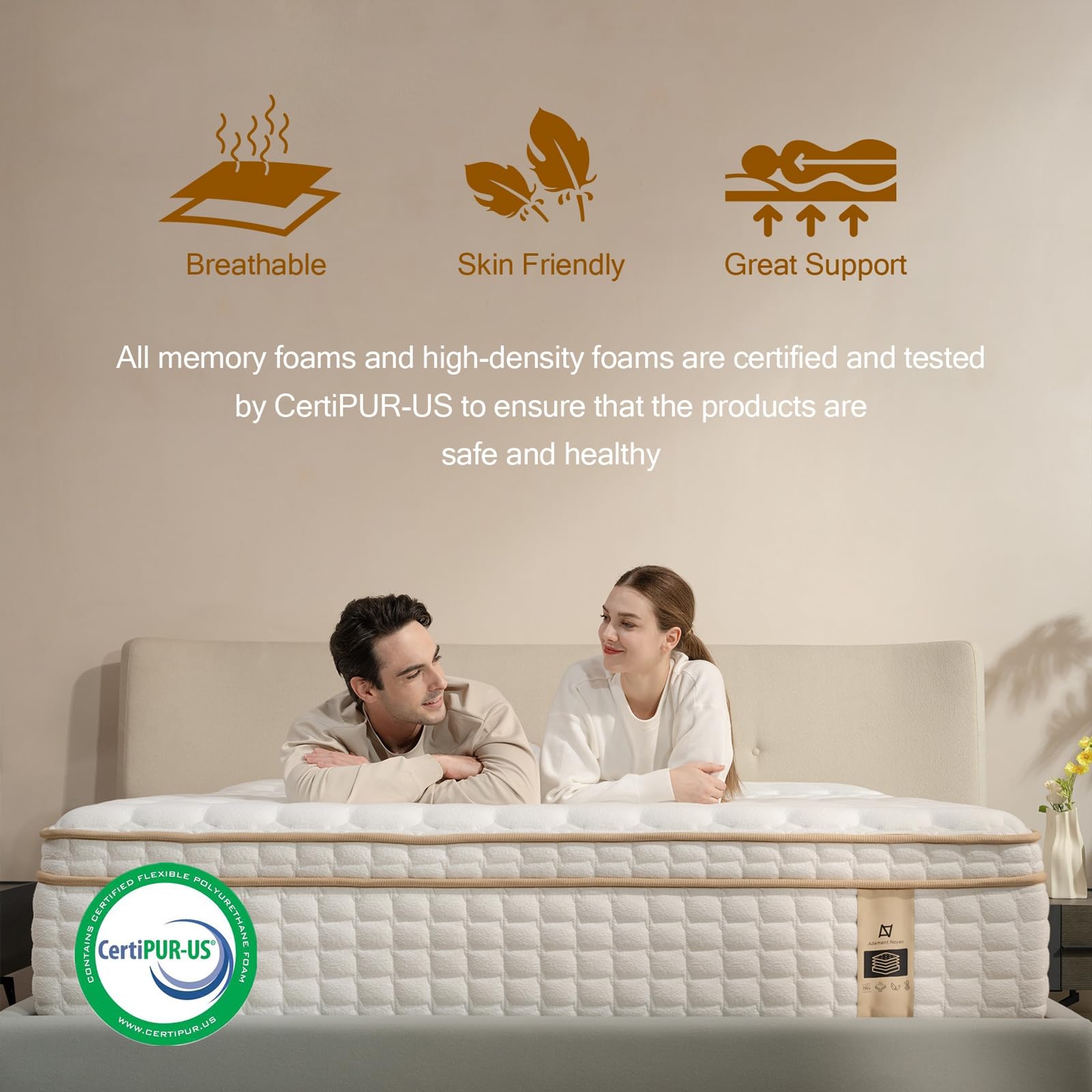 Queen Mattress,14 Inch Queen Size Mattresses in a Box,Medium Firm Queen Hybrid Mattress,with Memory Foam and Individual Pocket S