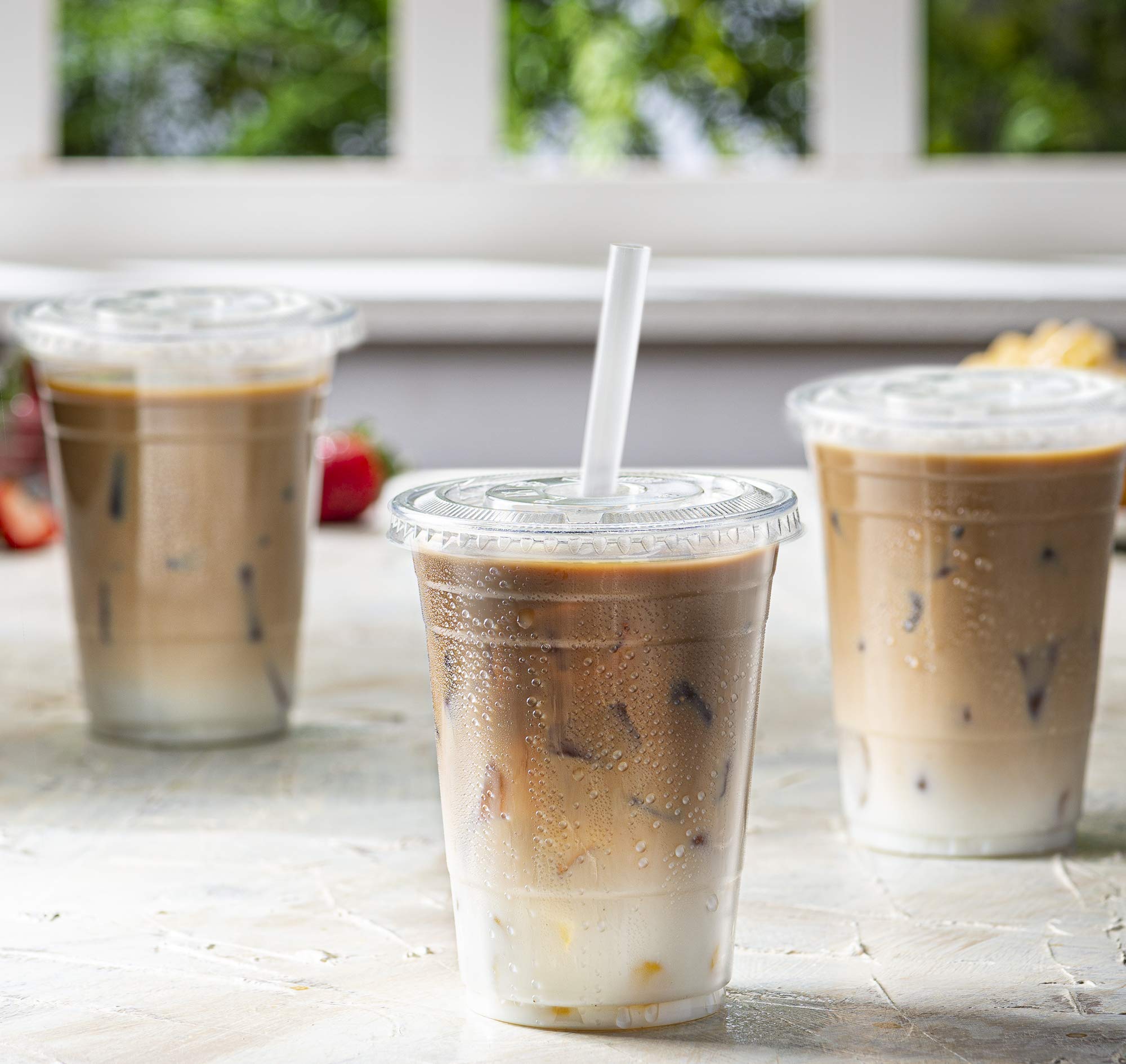 Comfy Package [100 Pack] Jumbo Smoothie Straws, Plastic Boba Straws, Milkshake Straws - Clear