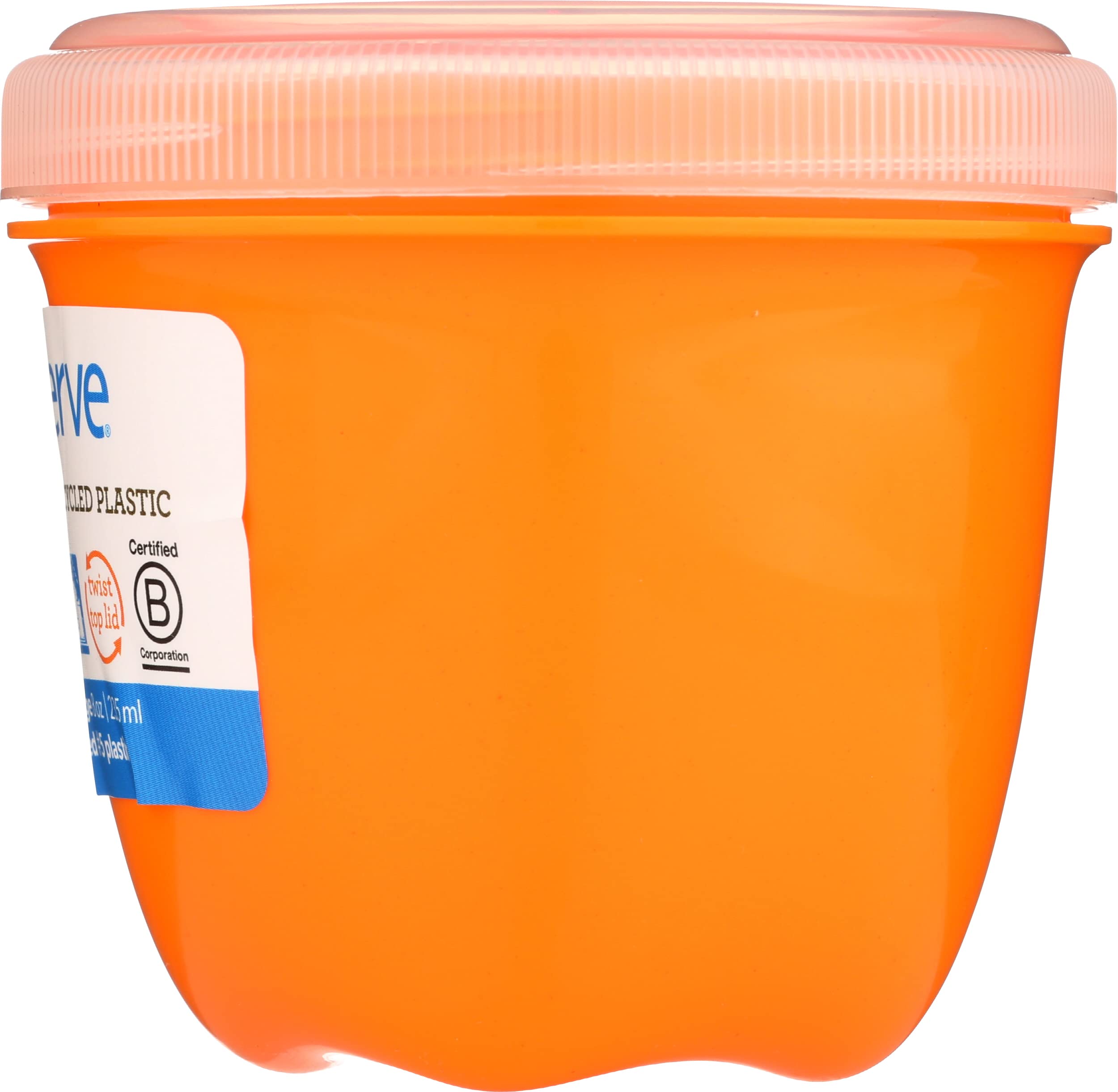 Preserve Food Storage Container - Round - Mini - Orange - 8 Oz - 1 Count