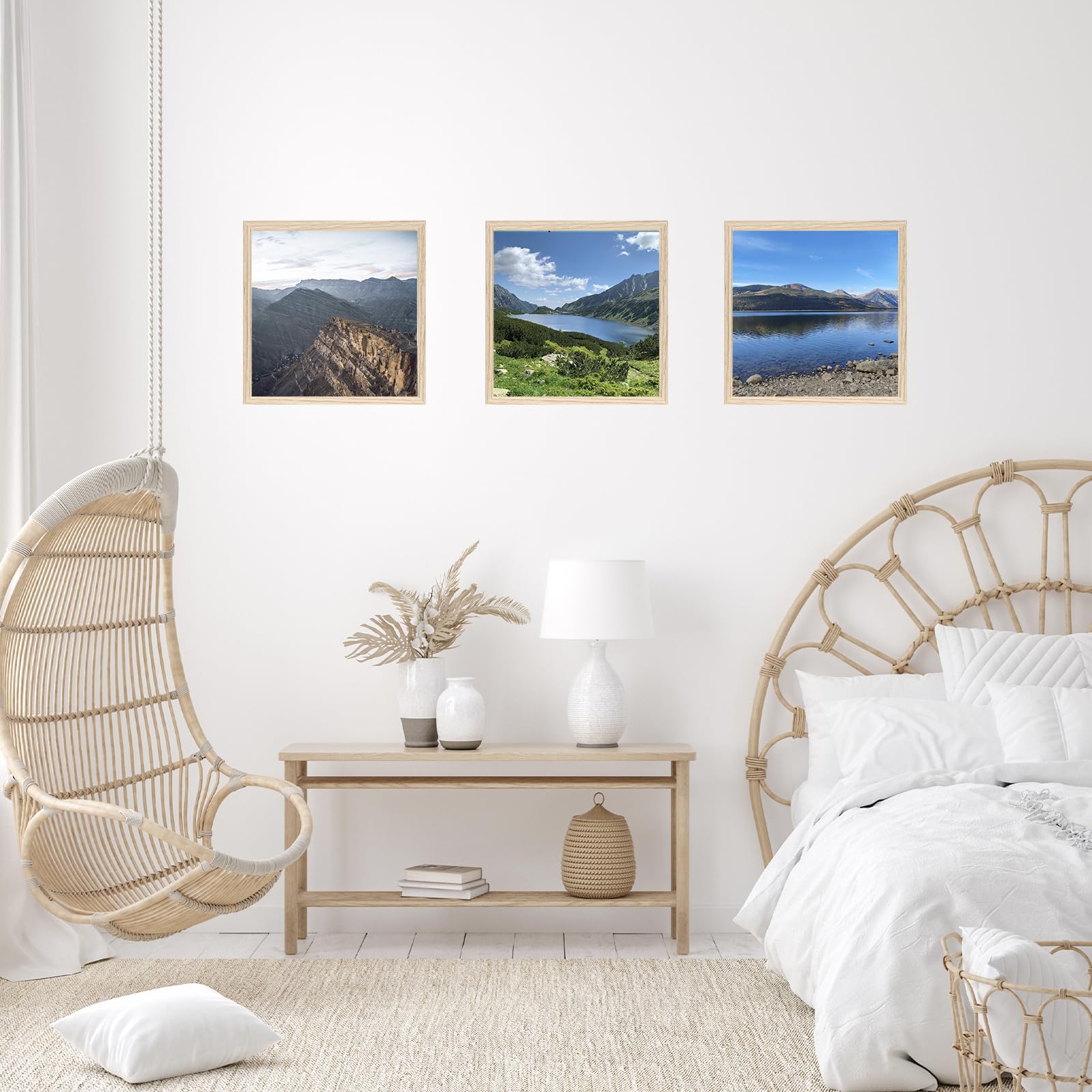 JCJMY 8x8 Picture Frame for Wall Hanging or Tabletop, Wall Mounting Horizontally or Vertically, 8 x 8 Square Wall Gallery Poster