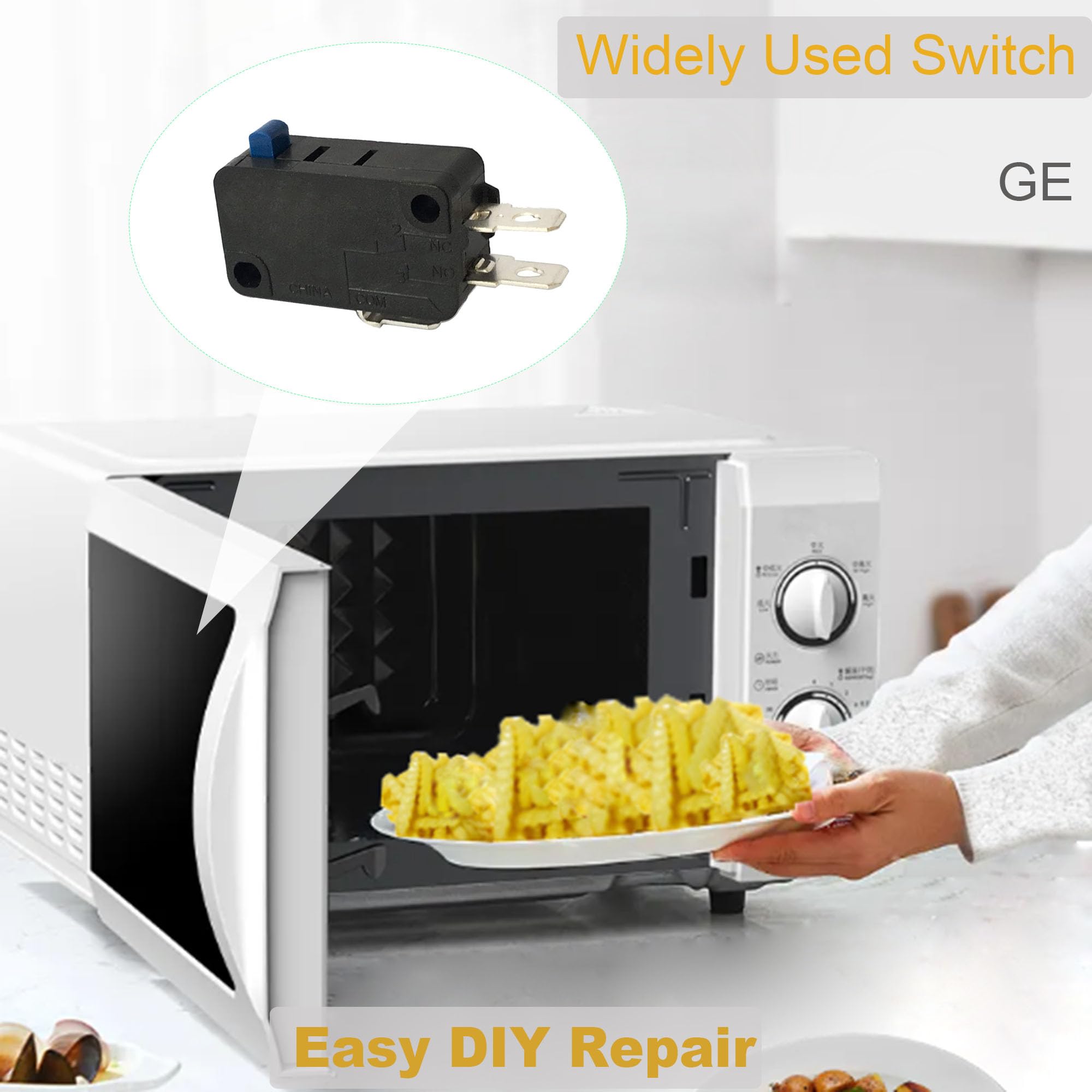 Lonye Szm-V16-Fa-61 Wb24X10103 Microwave Switch Replacement For Ge Microwave 946606 Ap3186054 Ps651389(Pack Of 2)