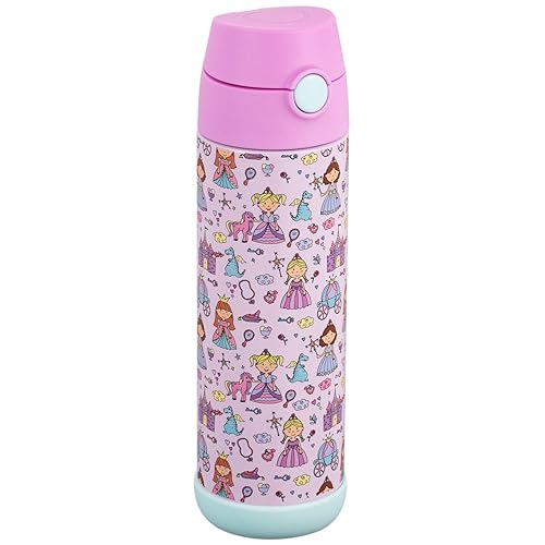 Snug Kids Water Bottle - insulated stainless steel thermos with straw (girlsBoys) - Princess  17oz