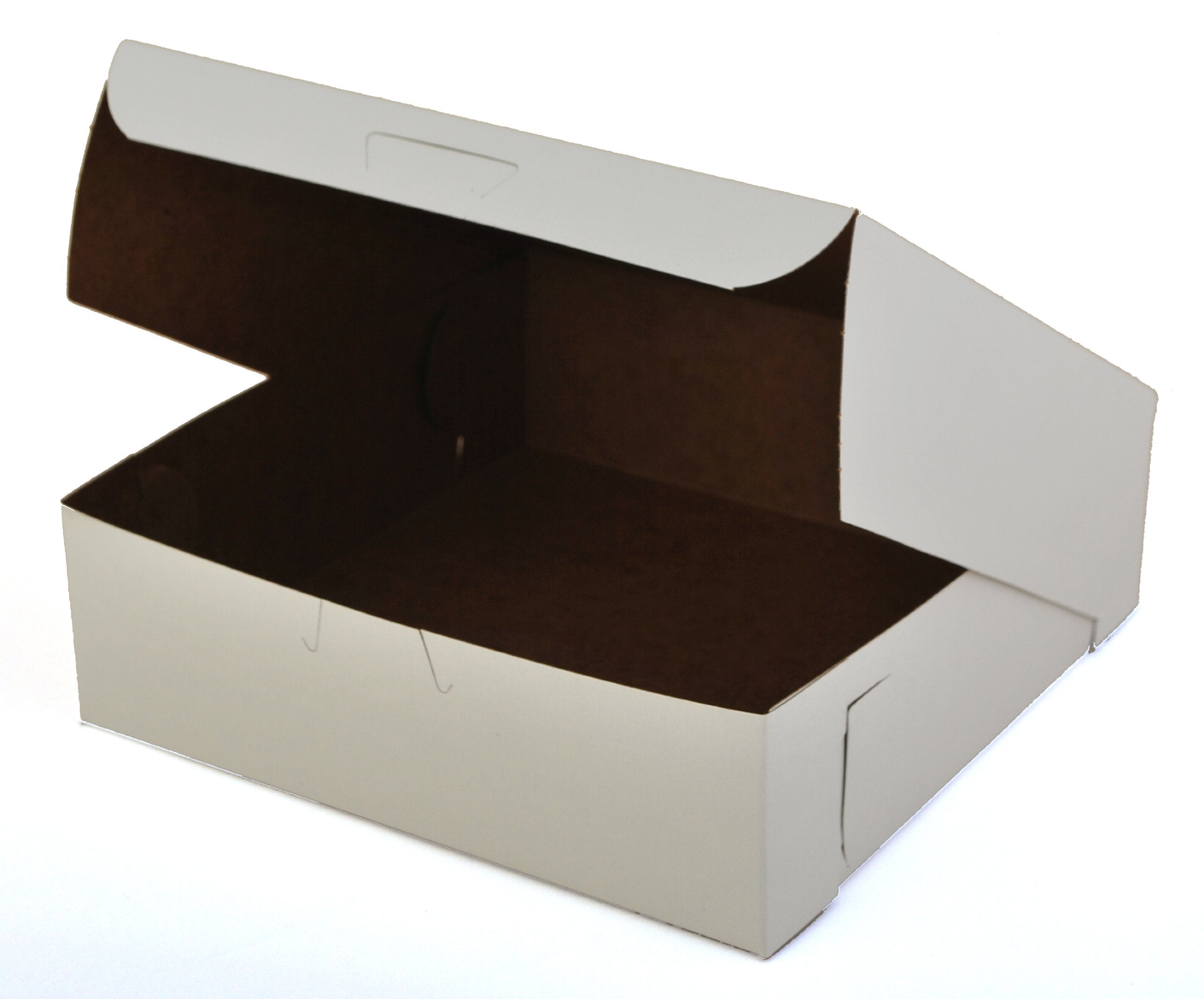 Southern Champion Tray 0933 Premium Clay Coated Kraft Paperboard White Non-Window Lock Corner Bakery Box, 8 Length X 8 Width