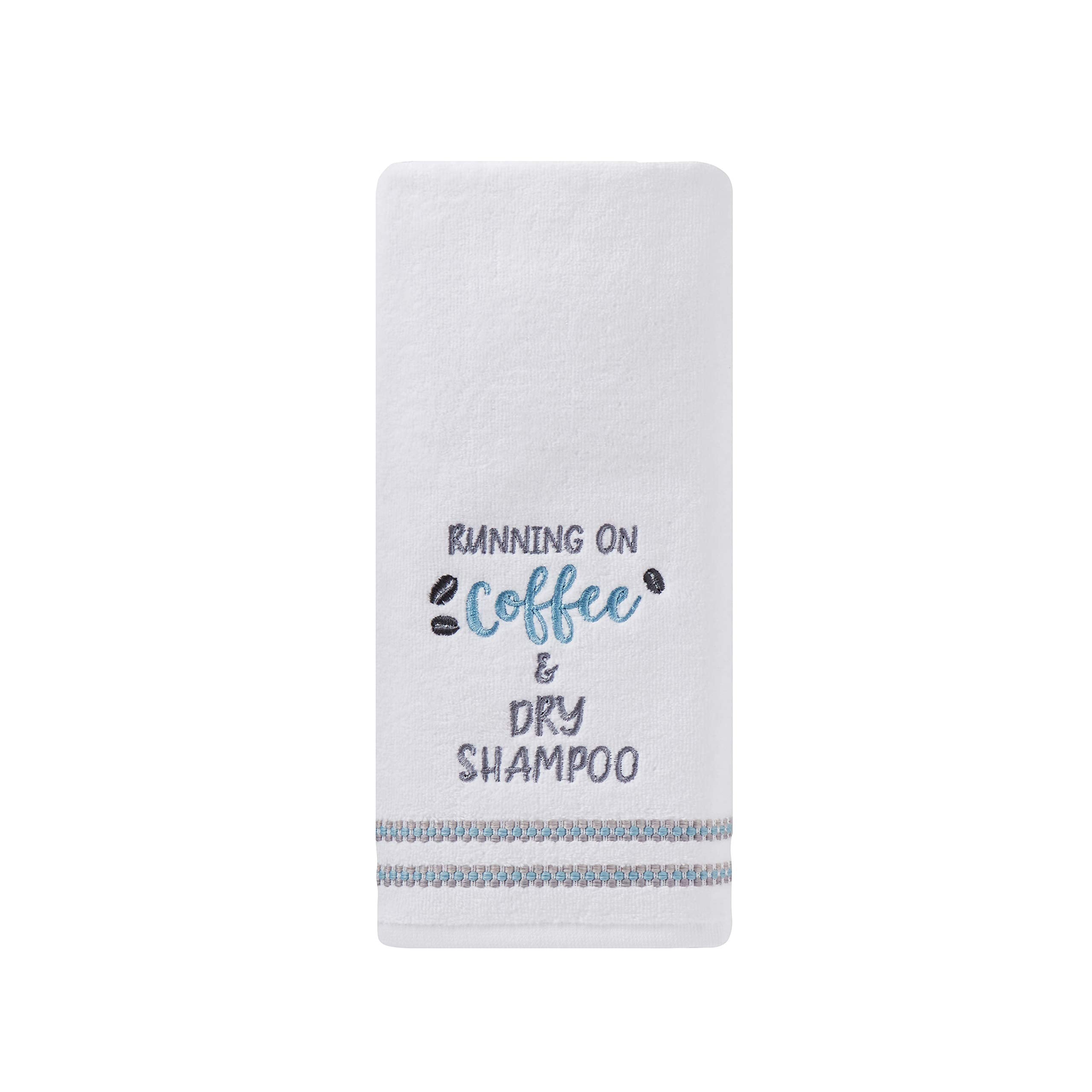 Skl Home By Saturday Knight Ltd. Running On Coffee 2 Pc Hand Towel Set, White