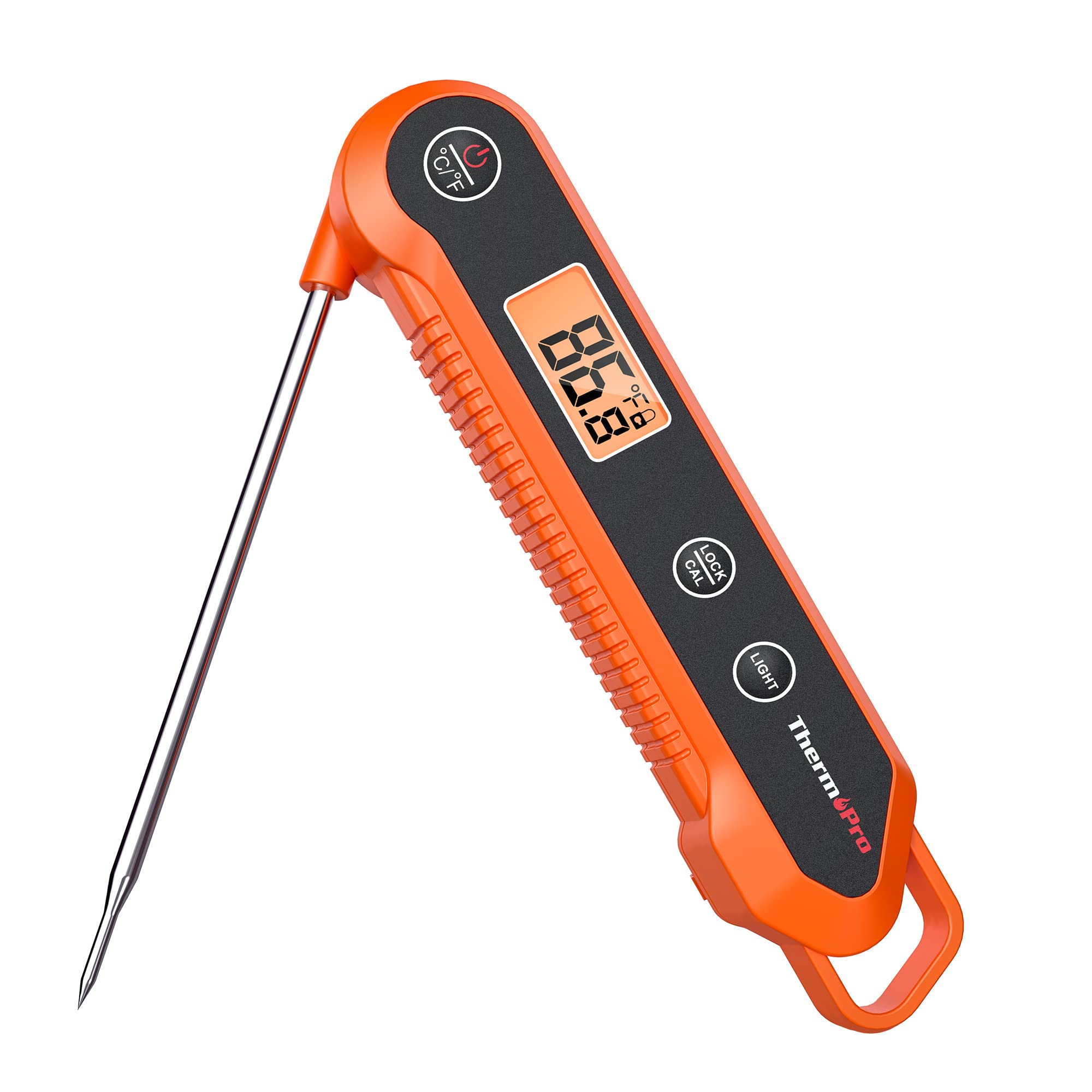 Thermopro Tp03H Digital Instant Read Meat Thermometer For Grilling Waterproof Kitchen Food Lcd Thermometer With Calibration & Ba