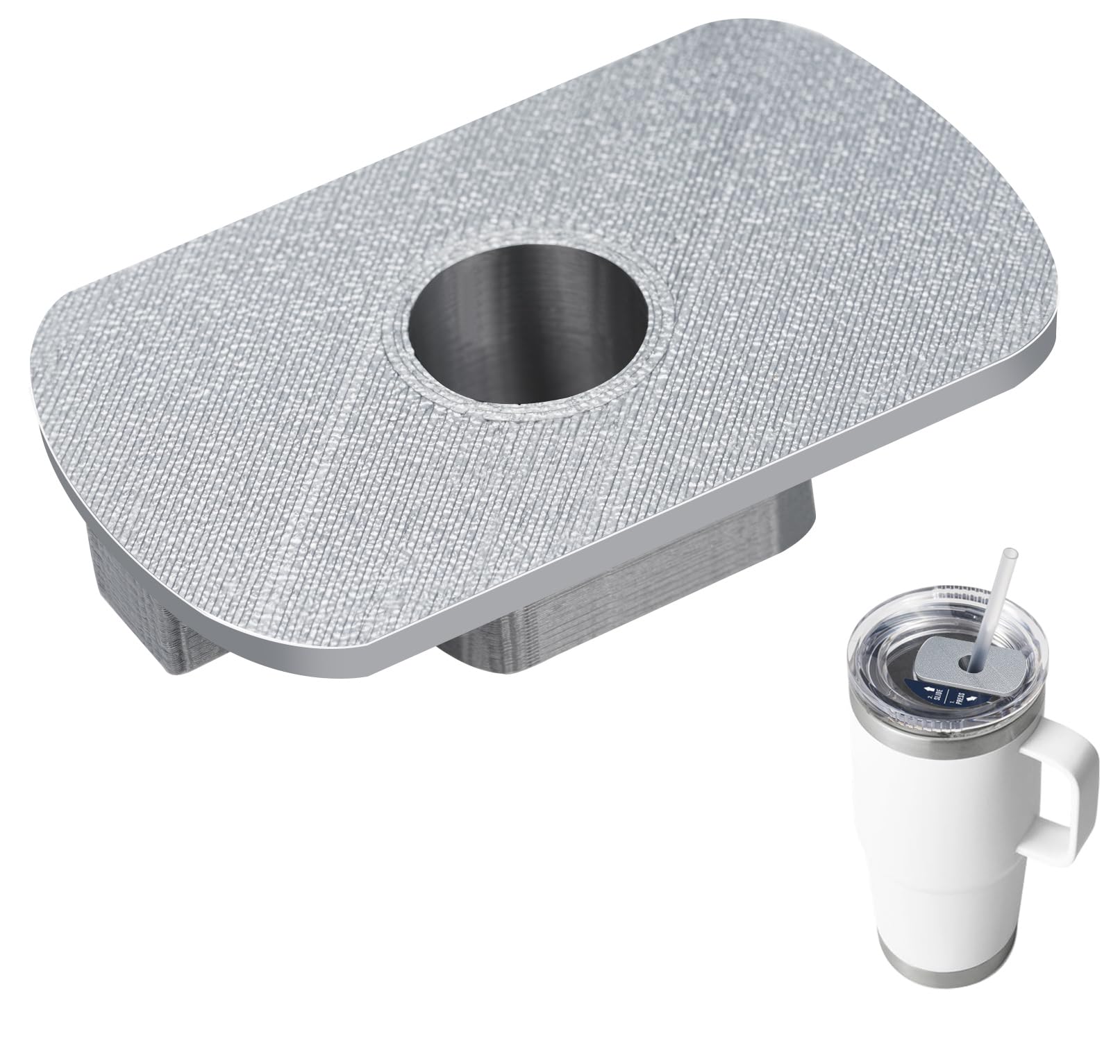MOTAIN Straw Lid Attachment Compatible With Yeti Tumber Magslider/Stronghold Lid,Straw Cover Accessories For 20/30 Oz Tumber(Sil