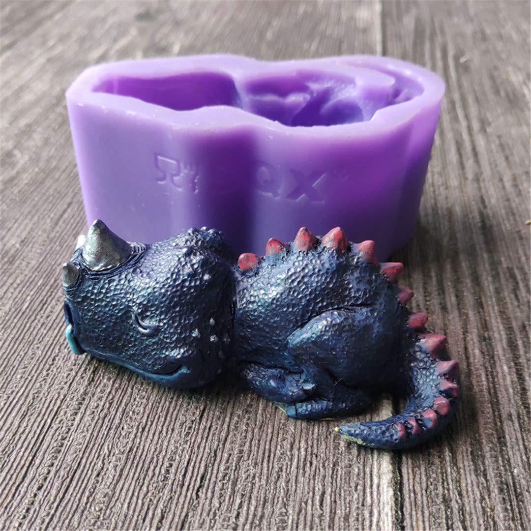 Rhinoceros Lguana Monster Silicone Molds,Halloween Animal Fondant Chocolate Cake Decor Sugarcrafts Baking Tools Resin Mold