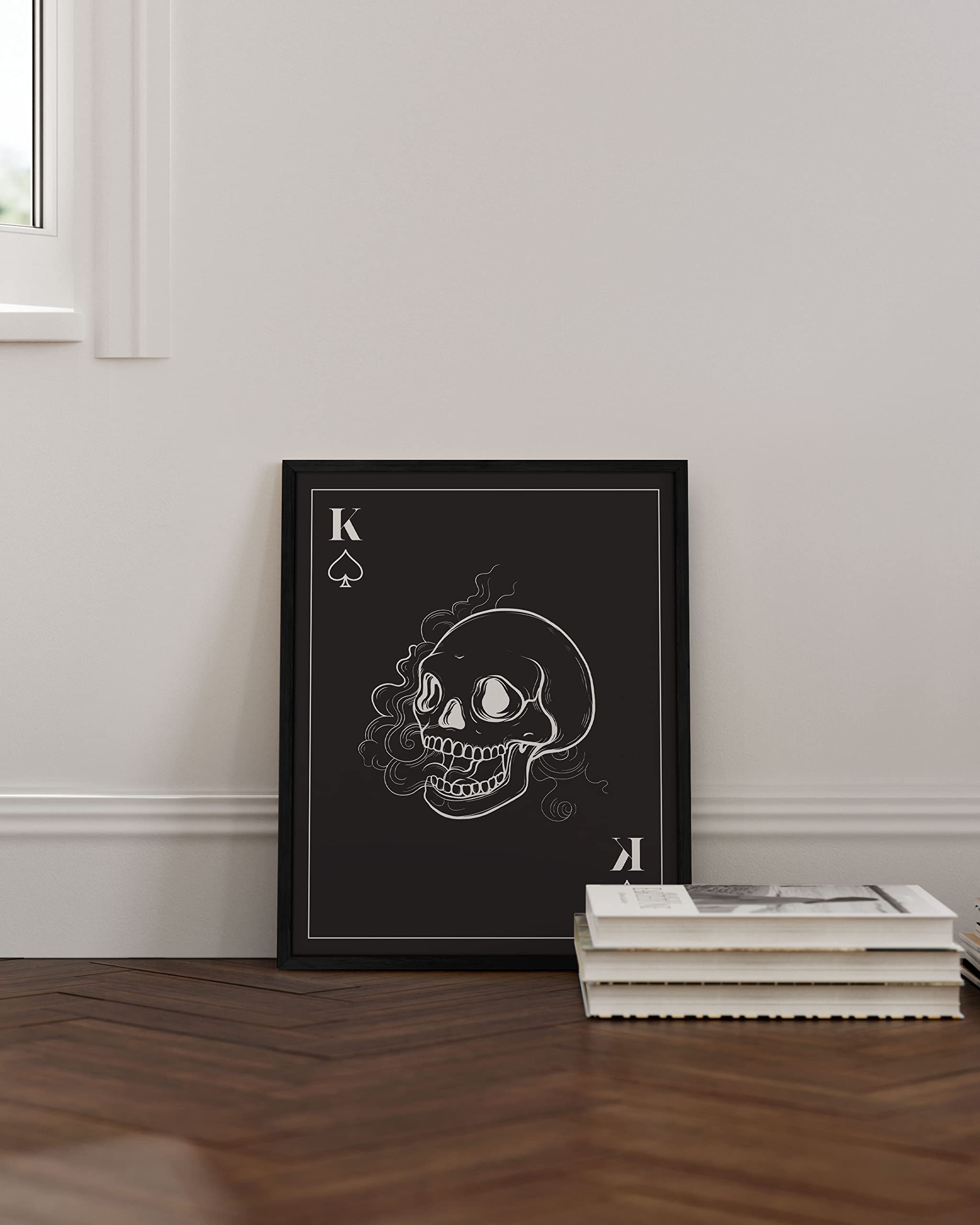 Haus And Hues Skull Wall Art - Skull Wall Decor Halloween Art, Skull Poster Halloween Wall Art, Skull Art Creepy Wall Art Hallow